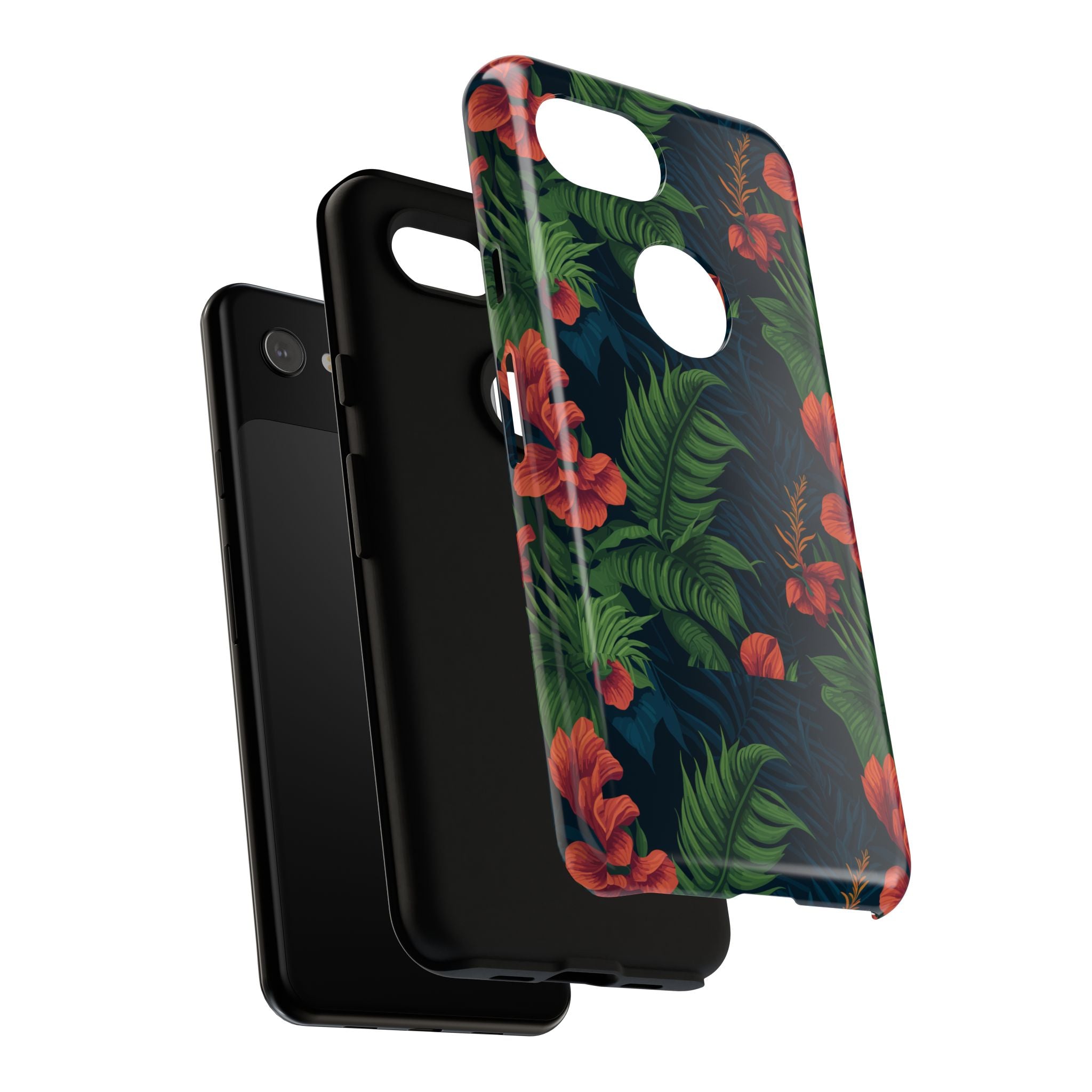 Tropical Phone Case with Floral Design, Eco-Friendly Protection for Summer Vibes, Ideal Gift for Nature Lovers, Vibrant Background