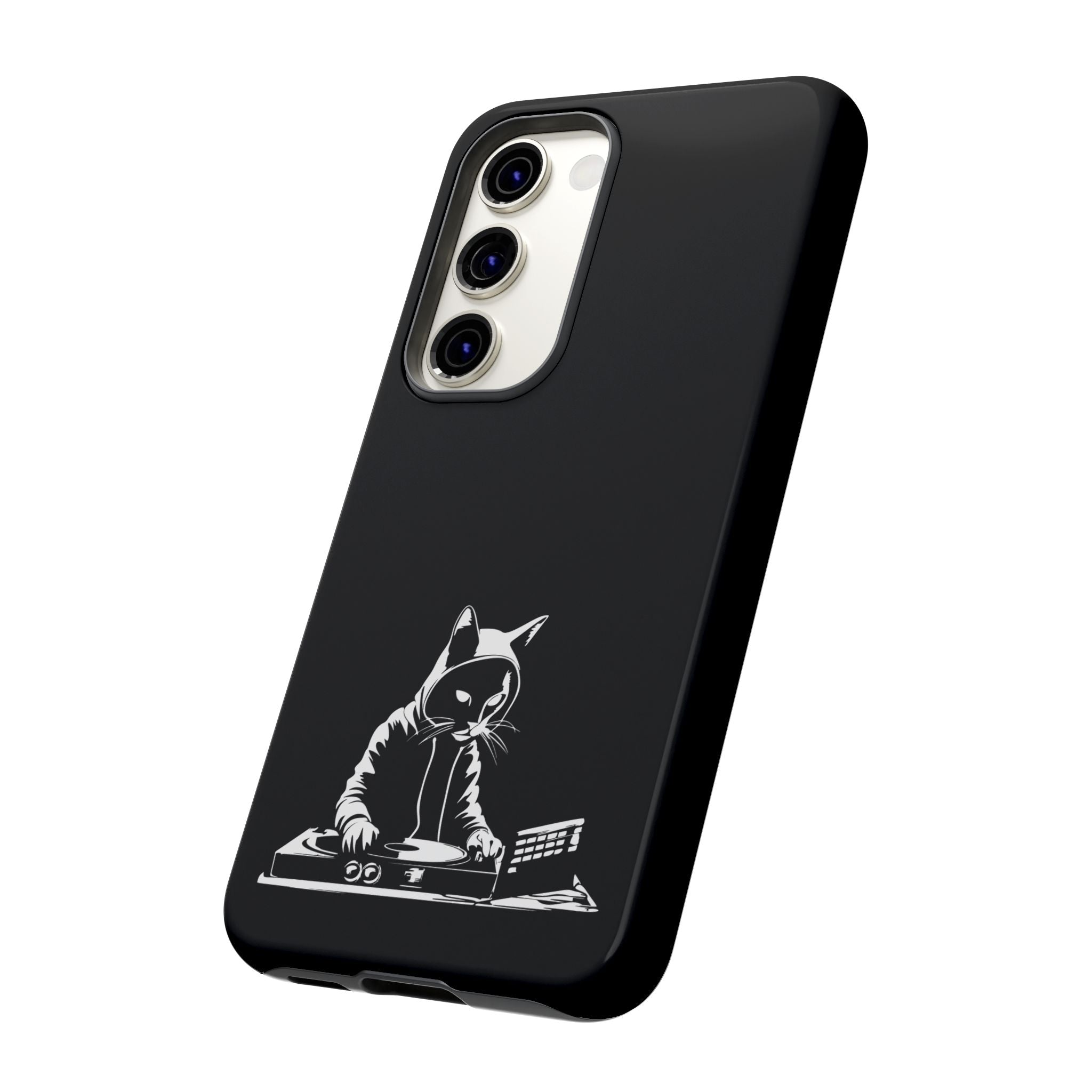 Cat DJ Phone Case | Stylish Tough Cases for Music Lovers, Gift for Cat Owners, Unique Phone Accessory, Cool Tech Gear