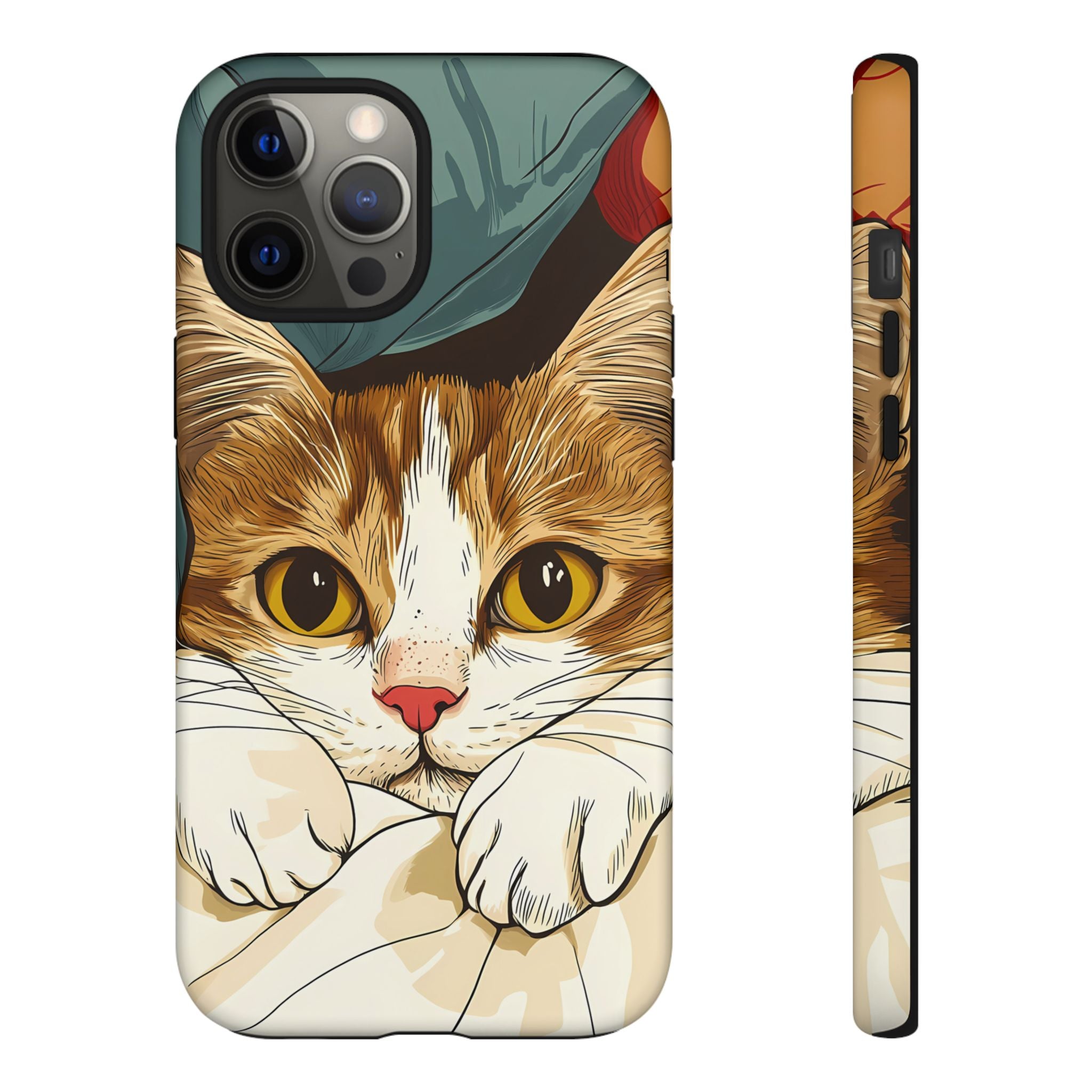 Cute Cat Phone Case - Ideal for Cat Lovers, Pet Owners, Birthday Gifts, Smartphone Accessories, Funny Pet Humor