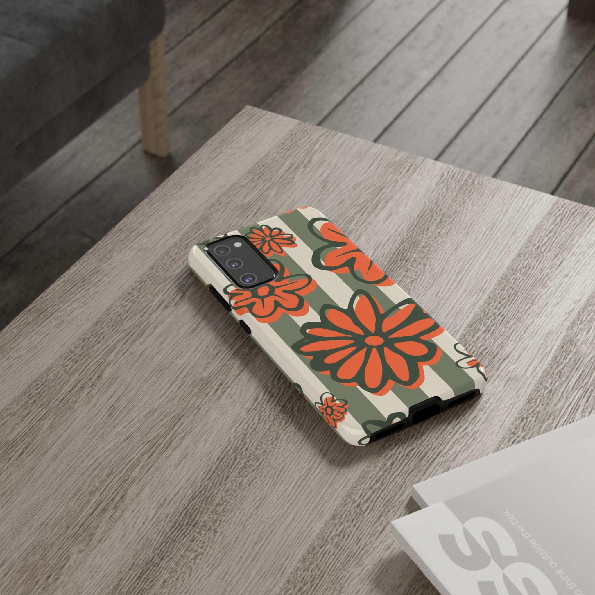 Floral Tough Phone Case - Trendy Protector for Pet Lovers, Super Cute Gift, Floral Design, Stylish Phone Cover, Unique Accessory