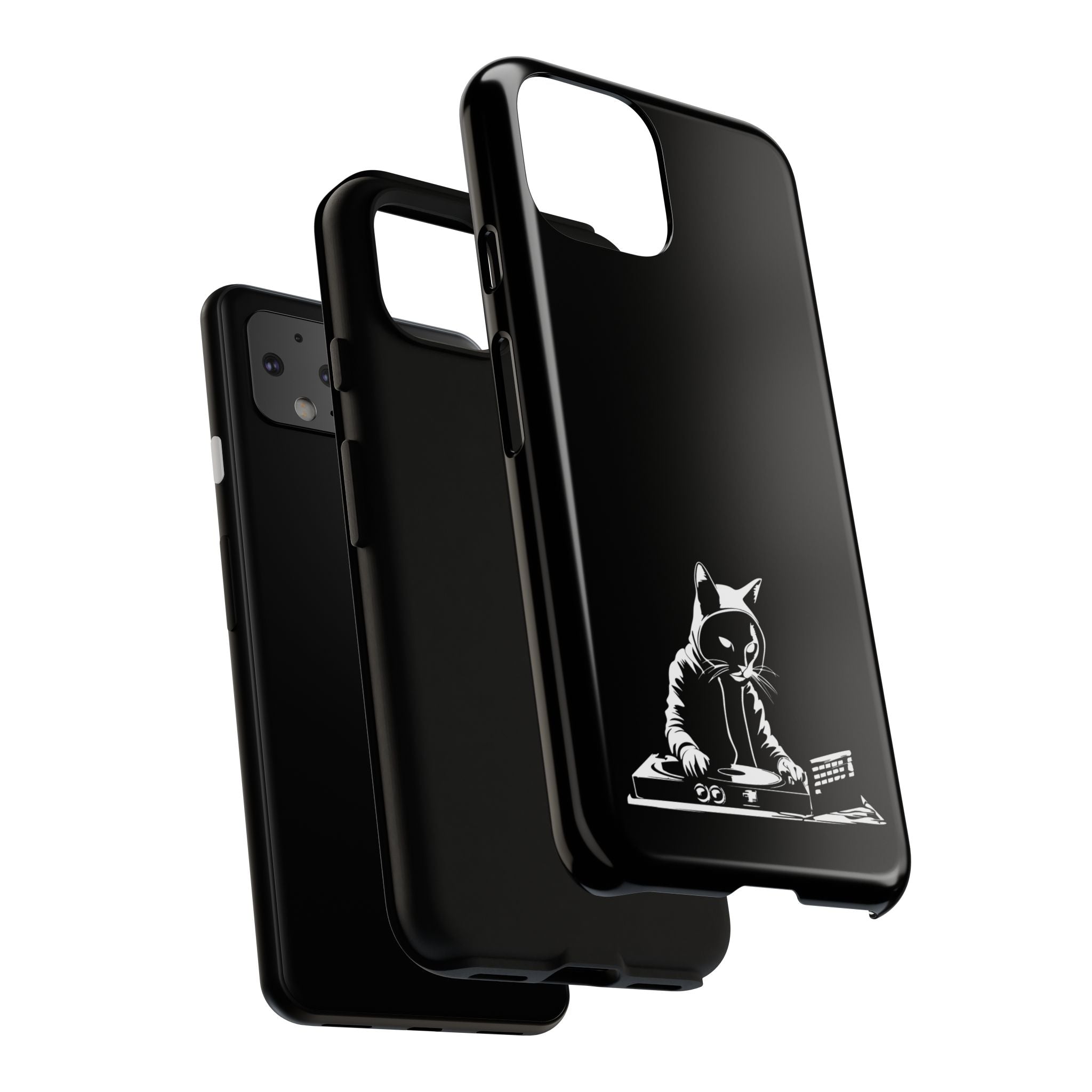 Cat DJ Phone Case | Stylish Tough Cases for Music Lovers, Gift for Cat Owners, Unique Phone Accessory, Cool Tech Gear