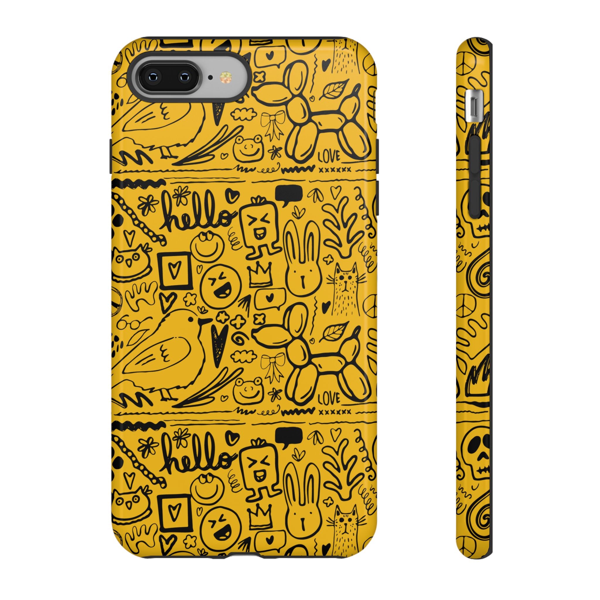 Vibrant Phone Case, Cute Yellow Floral iPhone Cover, Stylish Tough Case, Fun Phone Accessory, Perfect Gift for Teens