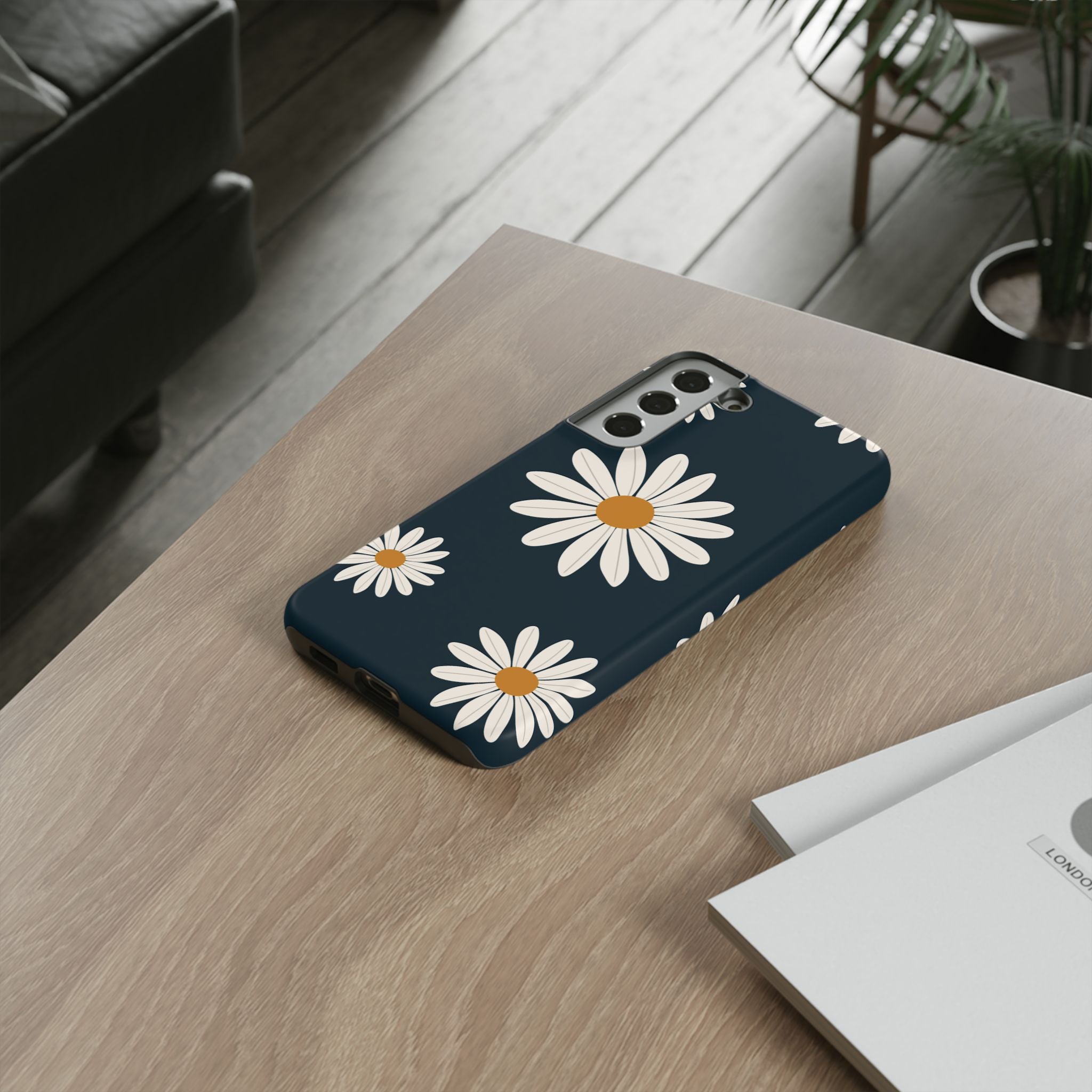 Daisy Phone Case, Floral Phone Cover, Tough Phone Case, Gift for Flower Lovers, Smartphone Accessory, Spring Design