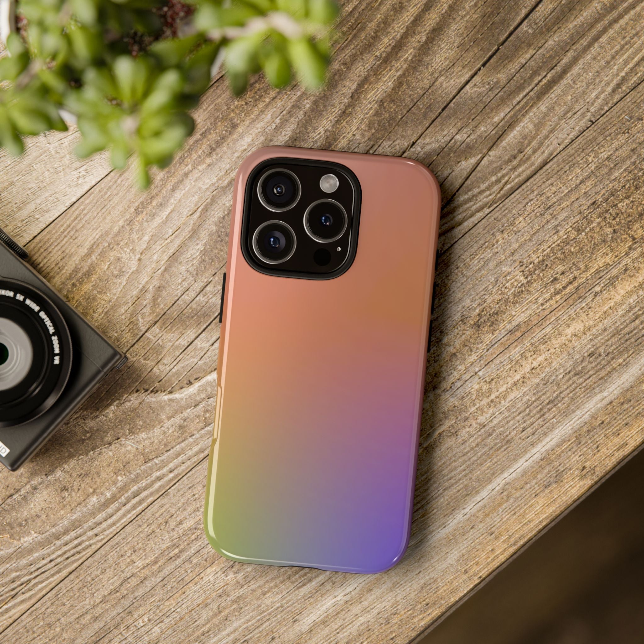 Colorful Gradient Phone Case, Tough Cases for iPhone, Customizable Phone Cover, Trendy Tech Accessory, Gift for Tech Lovers