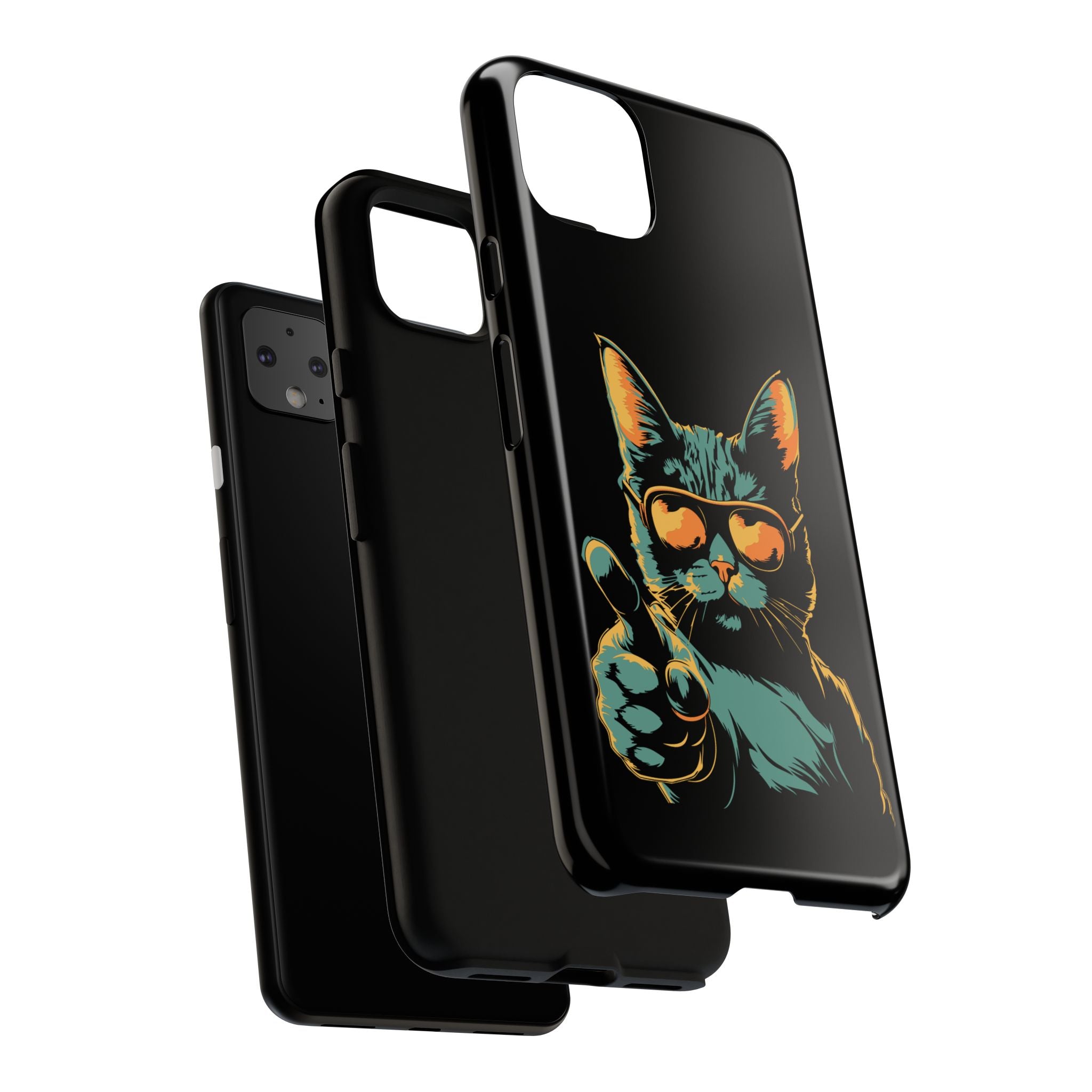 Cool Cat Phone Case, Stylish Phone Cover, Pet Lover Gift, Cute Cat Design, Fun Cat Accessories