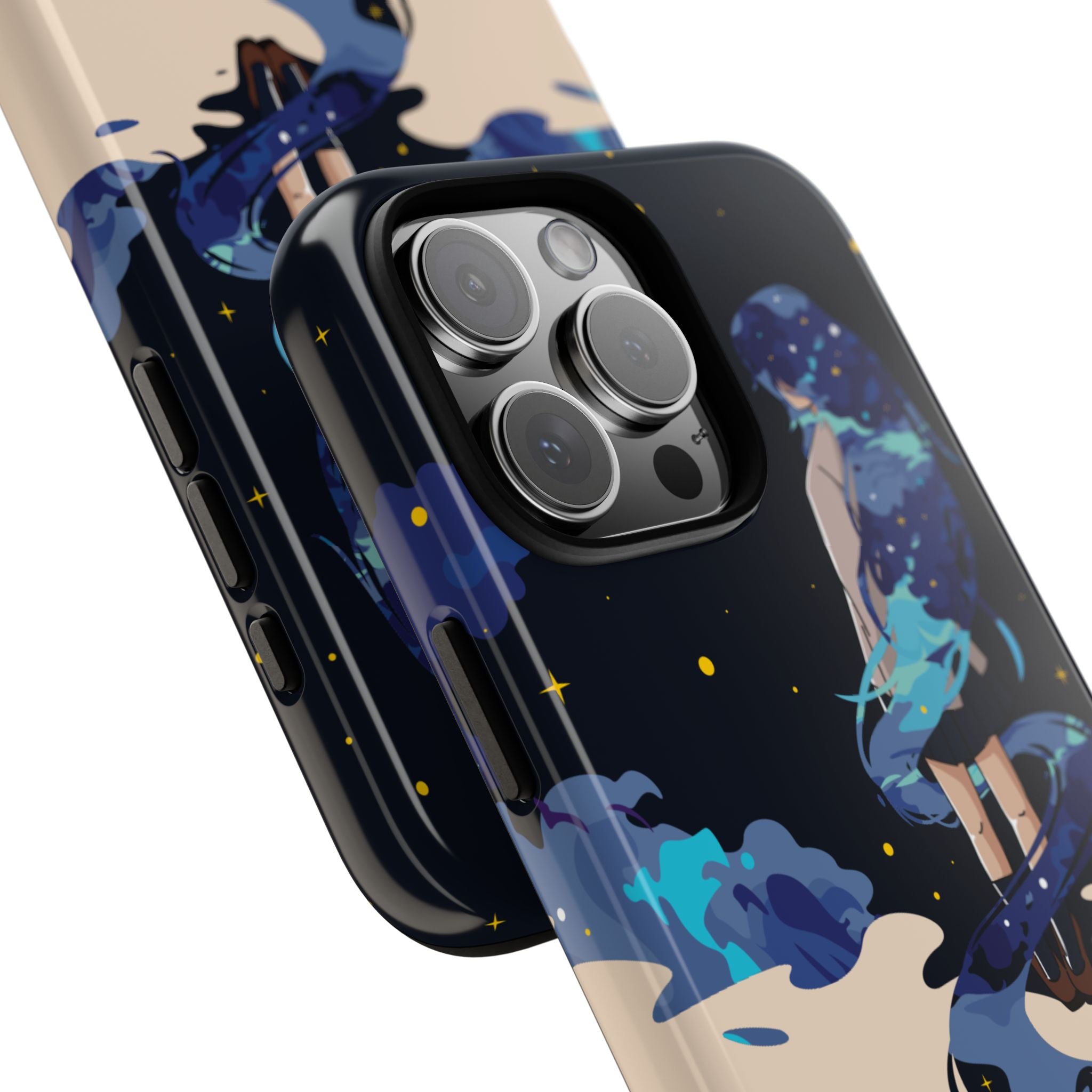 Galaxy-Inspired Phone Case, Celestial Design, Tough Phone Cover, Gift for Space Lovers, Artsy Accessories, Unique Merchandise