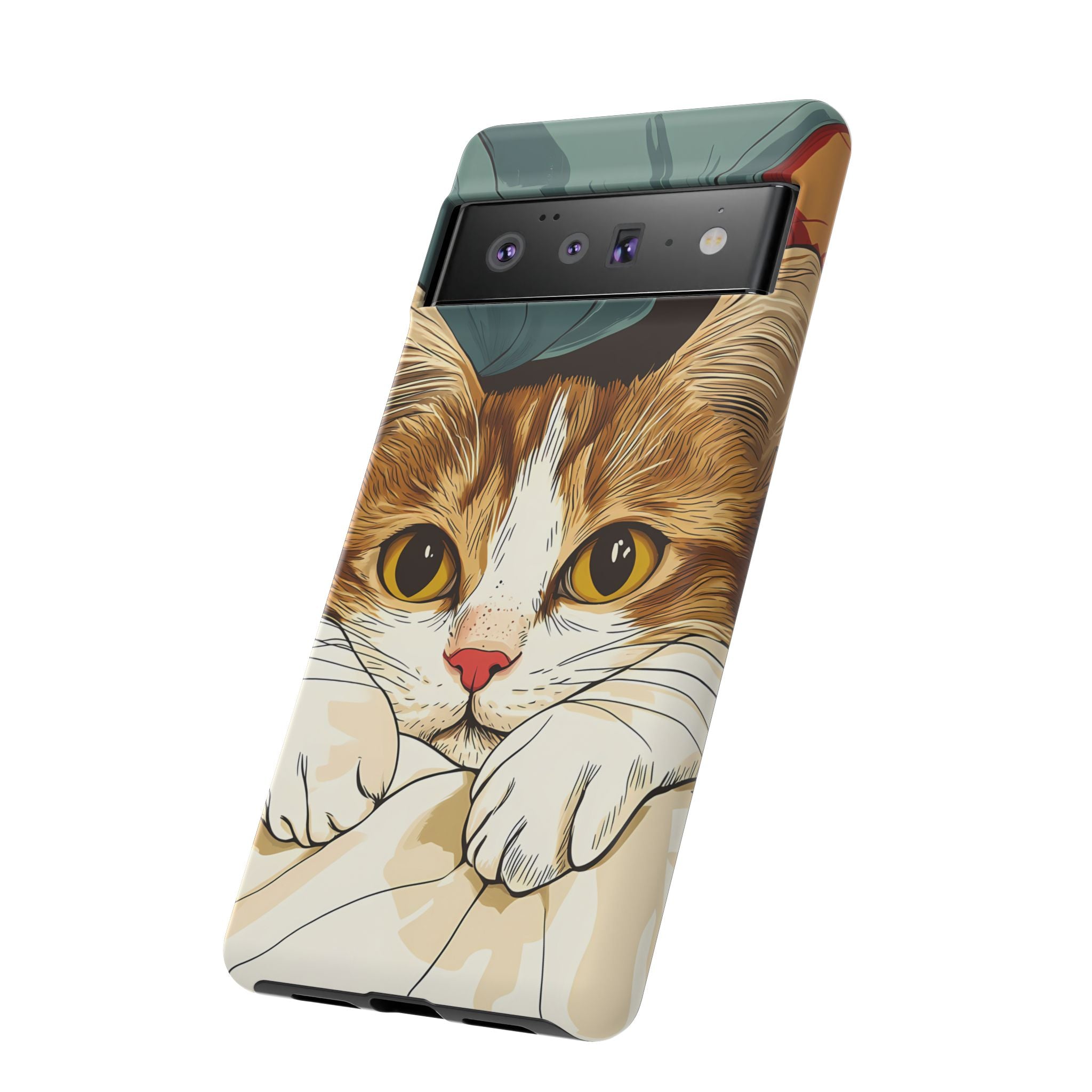Cute Cat Phone Case - Ideal for Cat Lovers, Pet Owners, Birthday Gifts, Smartphone Accessories, Funny Pet Humor