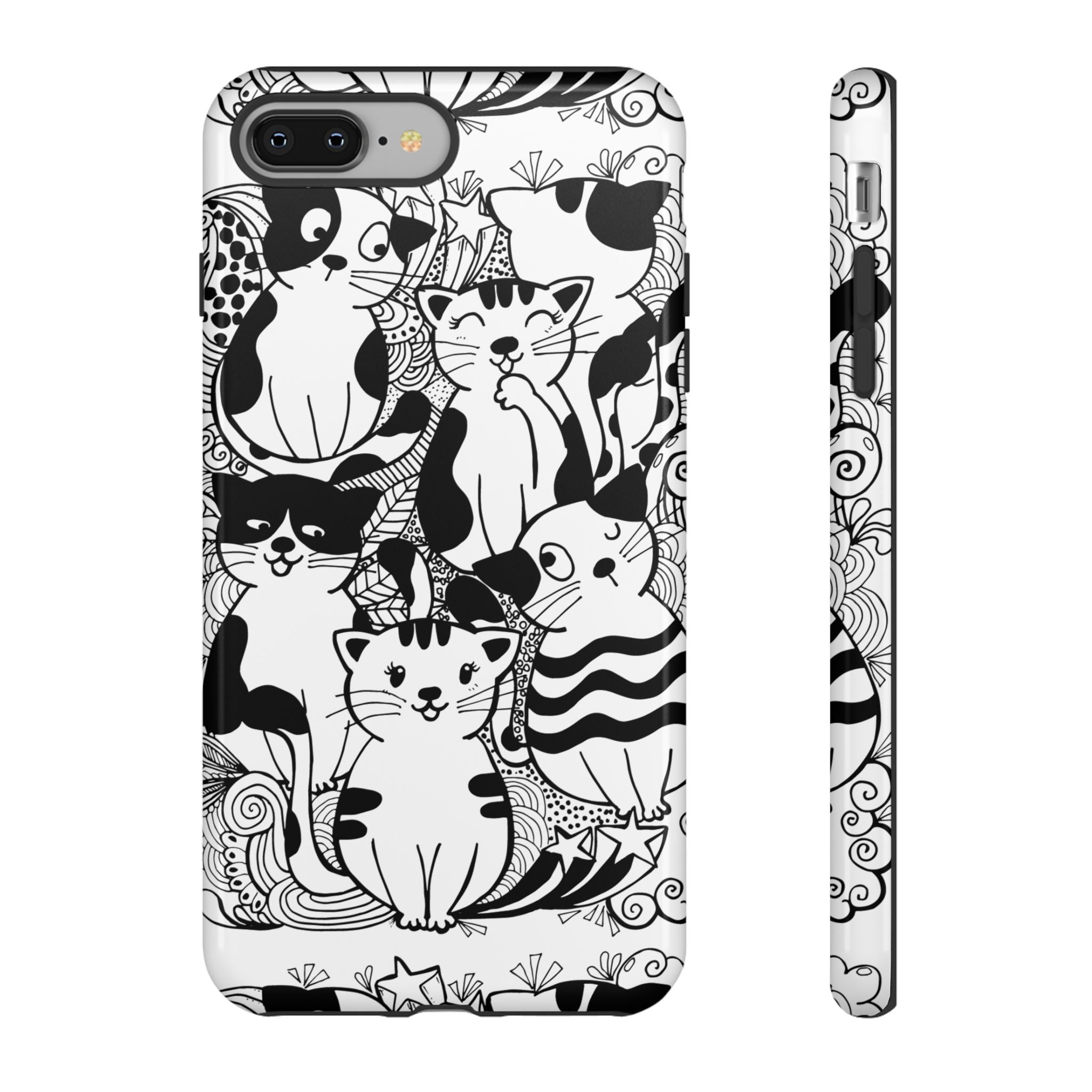 Cat-Themed Phone Case, Cute Cat Art, Pet Lover Gift, Birthday Present, Unique Cat Decor, Fun Tech Accessories, Animal Lover Case