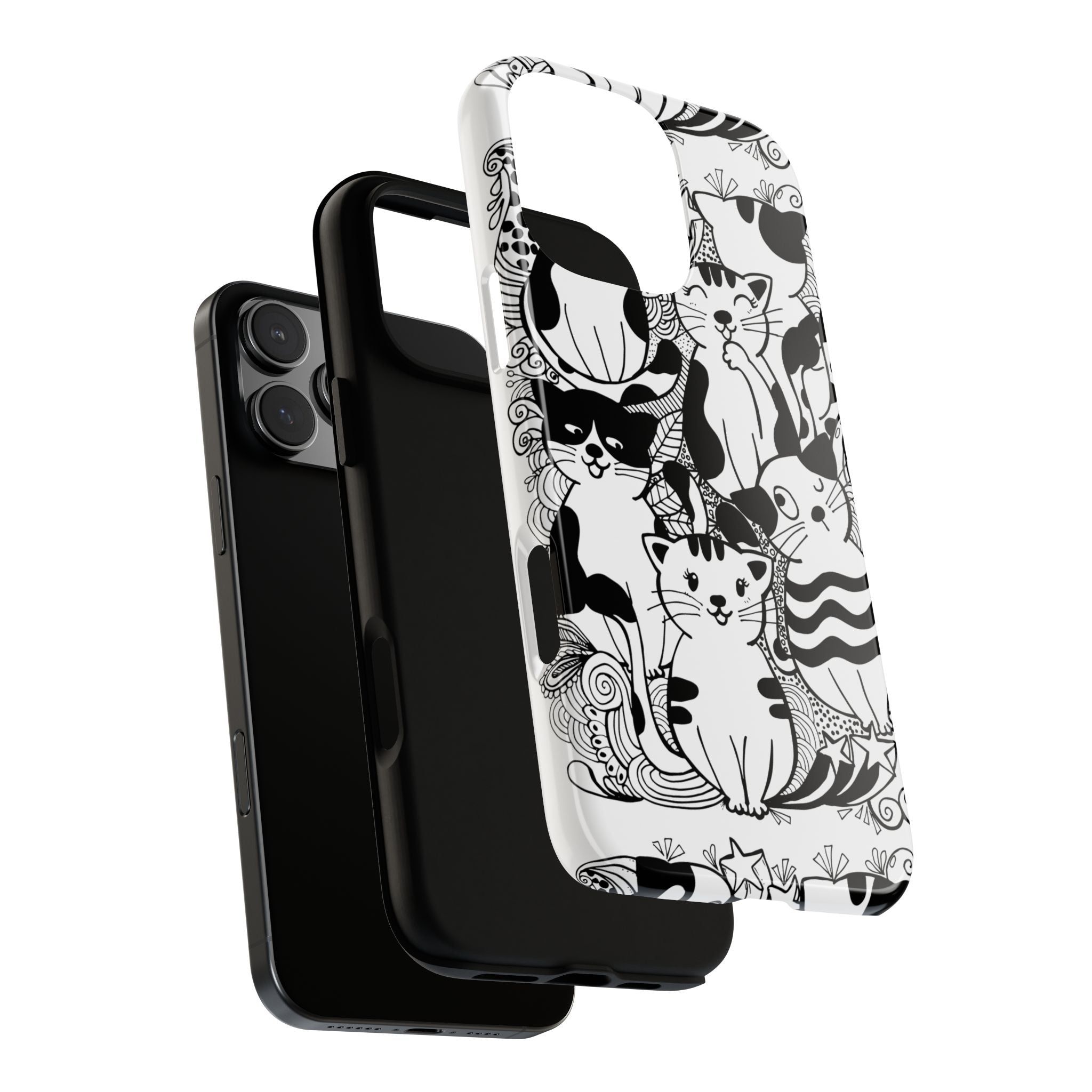 Cat-Themed Phone Case, Cute Cat Art, Pet Lover Gift, Birthday Present, Unique Cat Decor, Fun Tech Accessories, Animal Lover Case