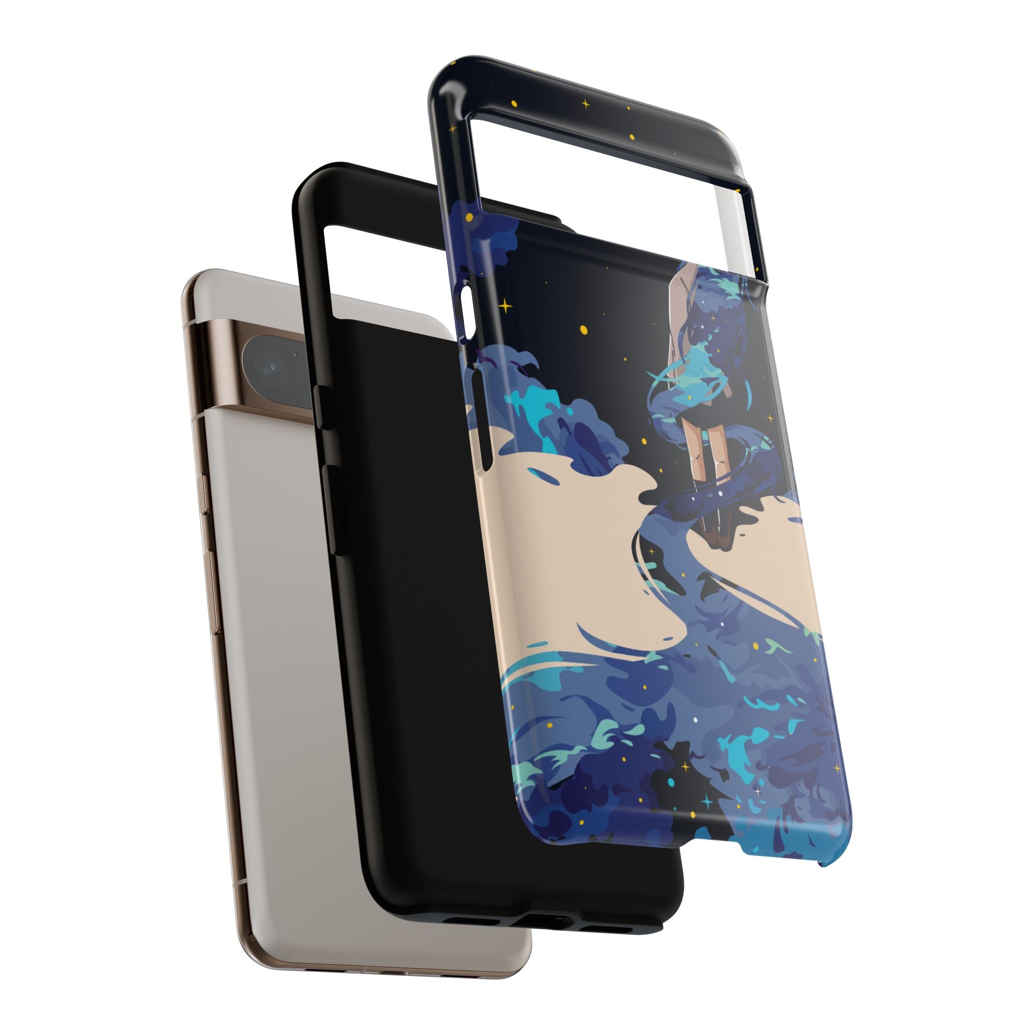 Galaxy-Inspired Phone Case, Celestial Design, Tough Phone Cover, Gift for Space Lovers, Artsy Accessories, Unique Merchandise