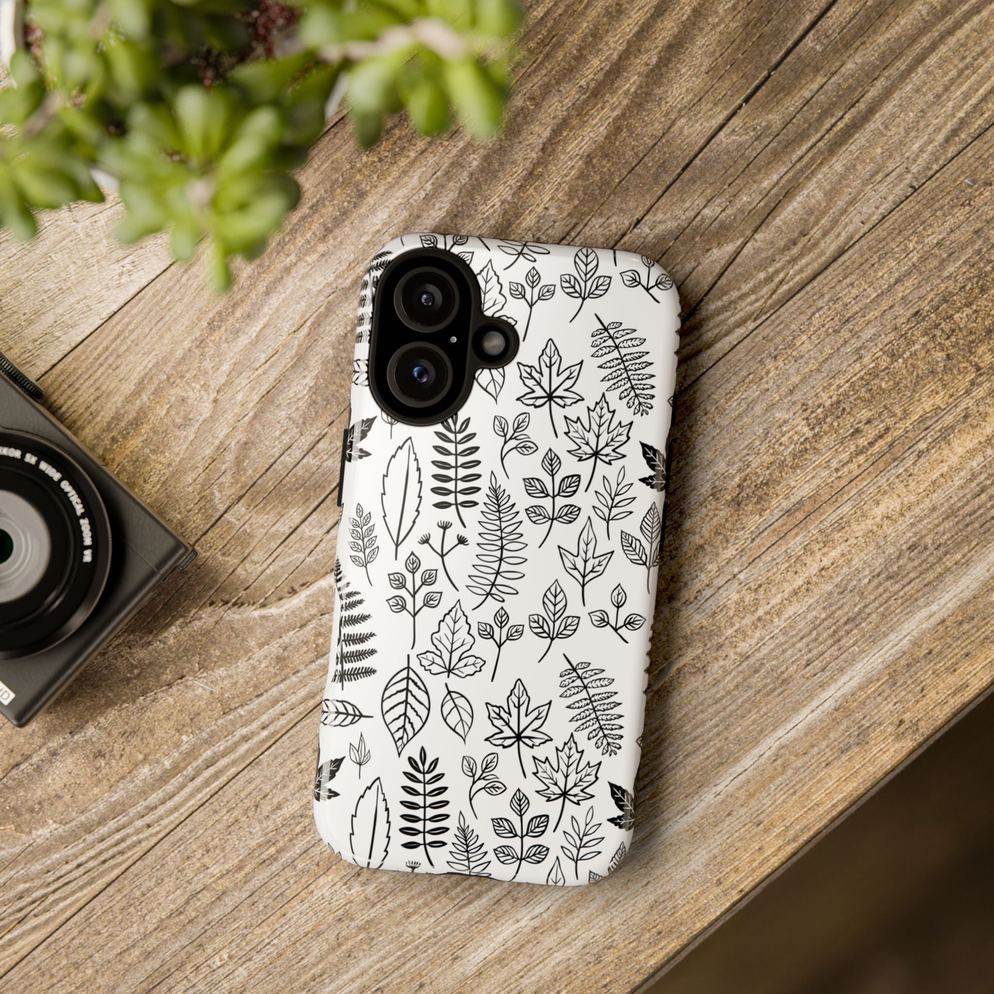 Stylish Phone Case for Nature Lovers, Botanical Design, Gift for Her, Fall Accessories, Customizable Tech Gear