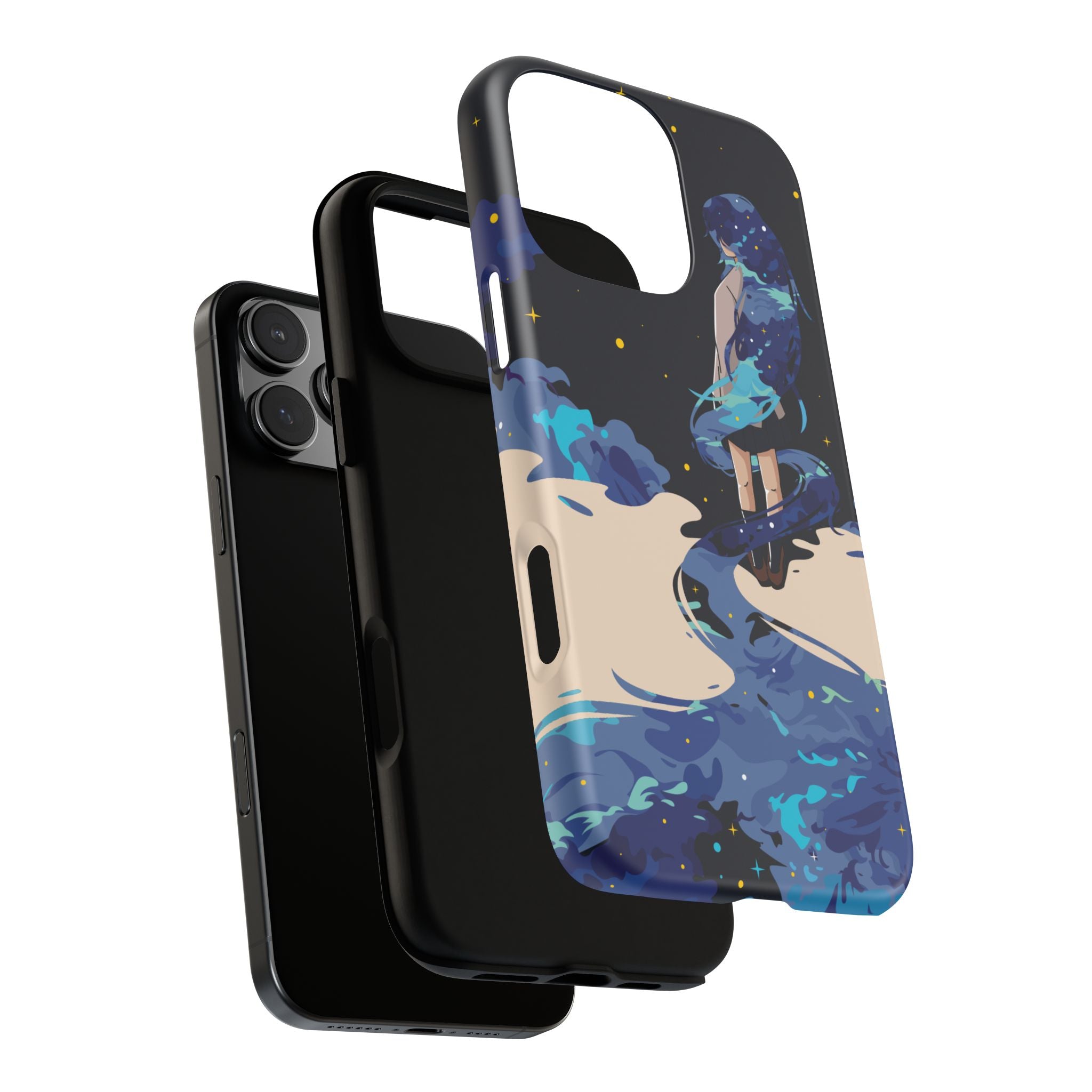Galaxy-Inspired Phone Case, Celestial Design, Tough Phone Cover, Gift for Space Lovers, Artsy Accessories, Unique Merchandise
