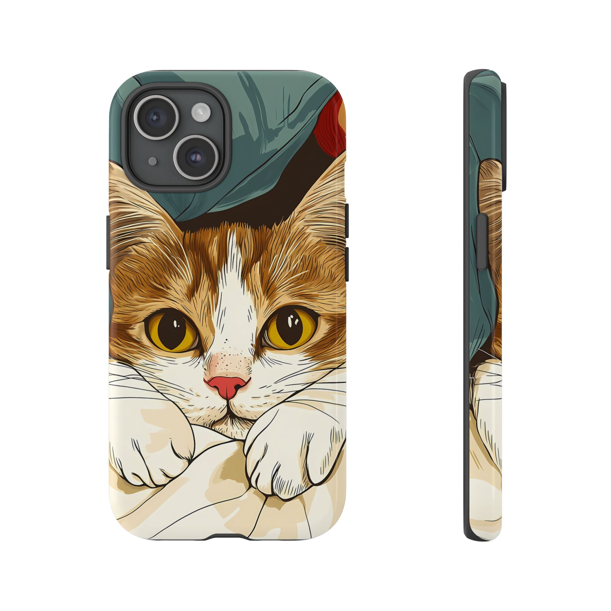 Cute Cat Phone Case - Ideal for Cat Lovers, Pet Owners, Birthday Gifts, Smartphone Accessories, Funny Pet Humor