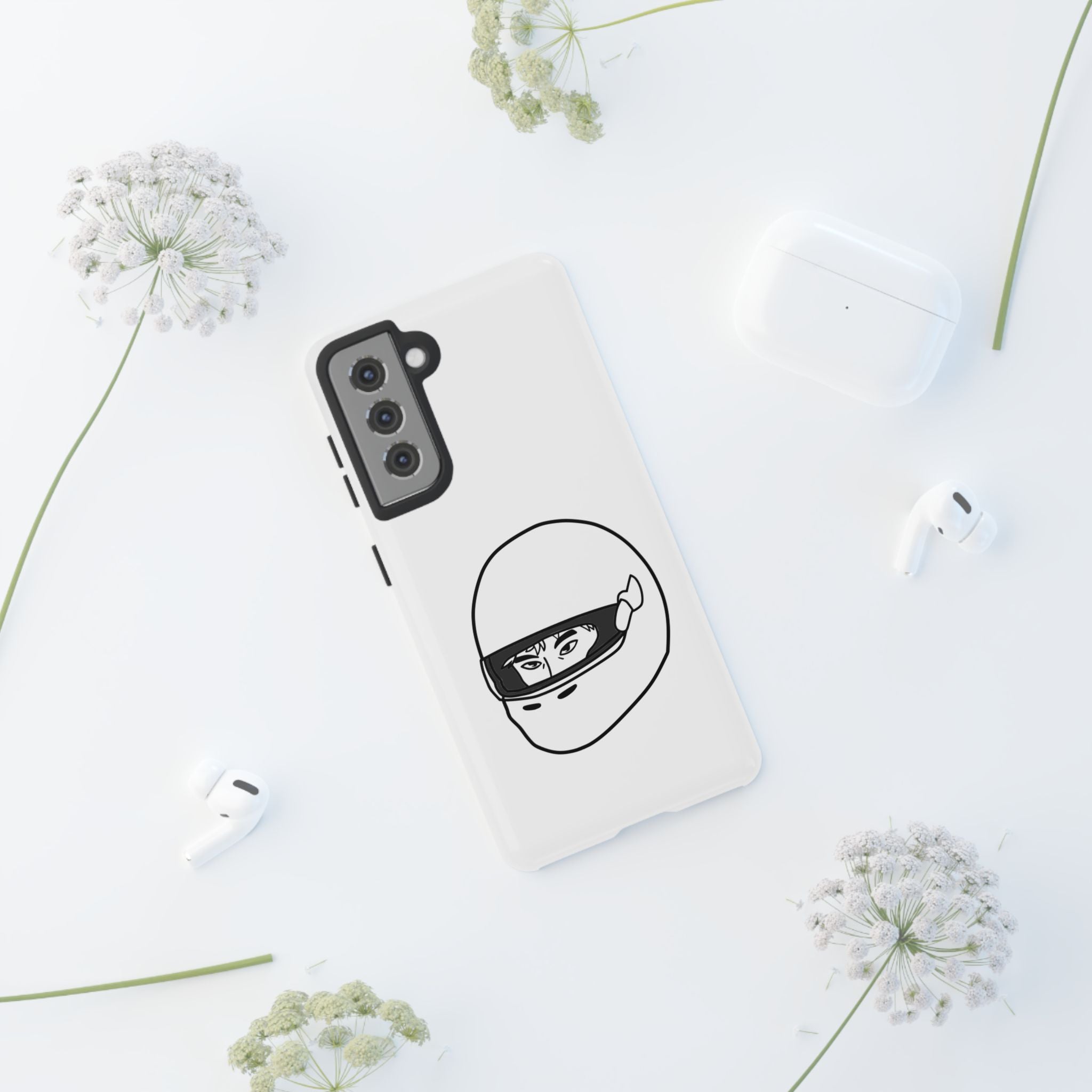 Stylish Phone Case with Racing Helmet Design | Tough Cases | Unique Gift, Motorcycle Enthusiast, Race Lover, Custom Accessory, Everyday Use
