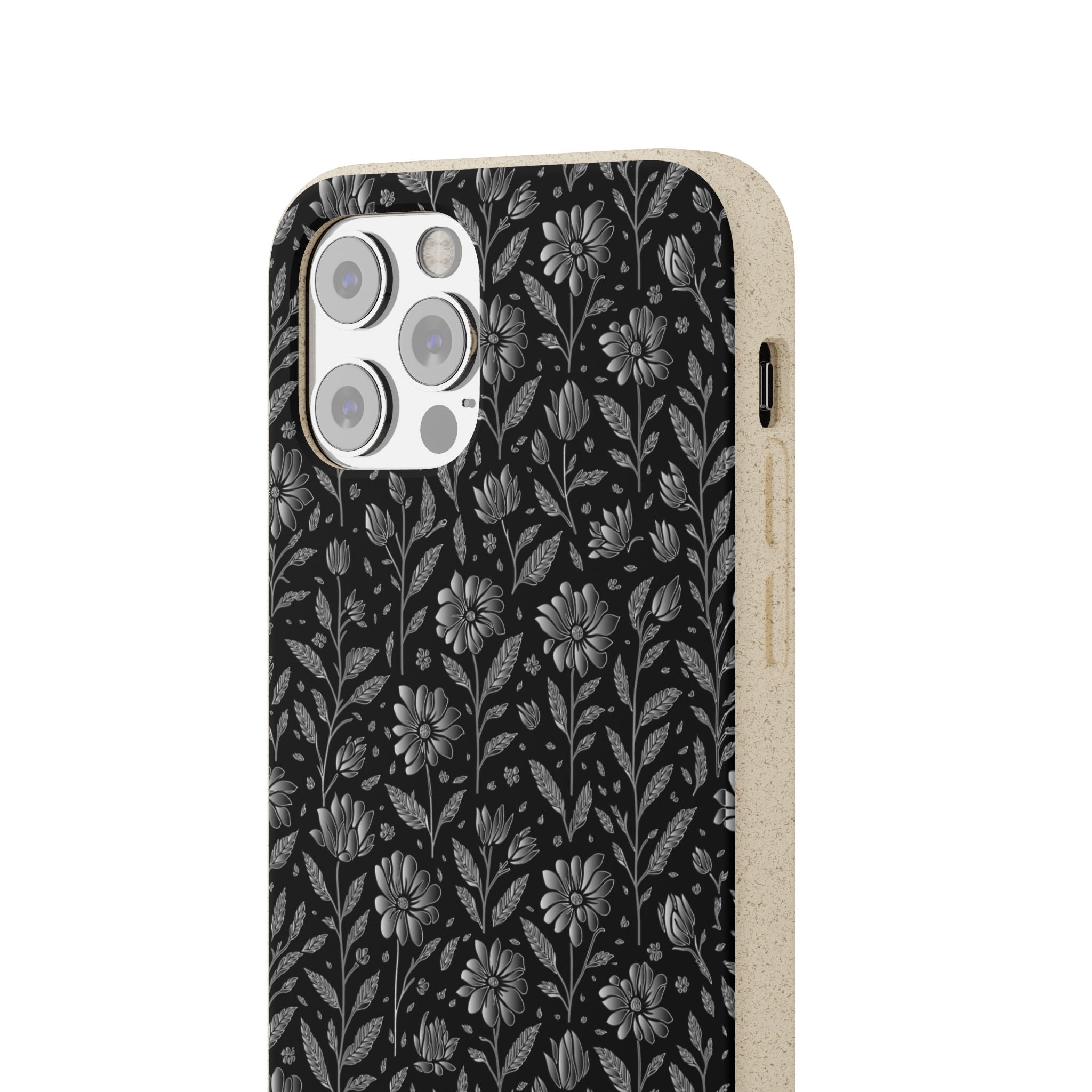 Eco-Friendly Floral Phone Case, Biodegradable iPhone Case, Sustainable Fashion Accessory, Nature Lover Gift, Eco-Conscious Phone Cover