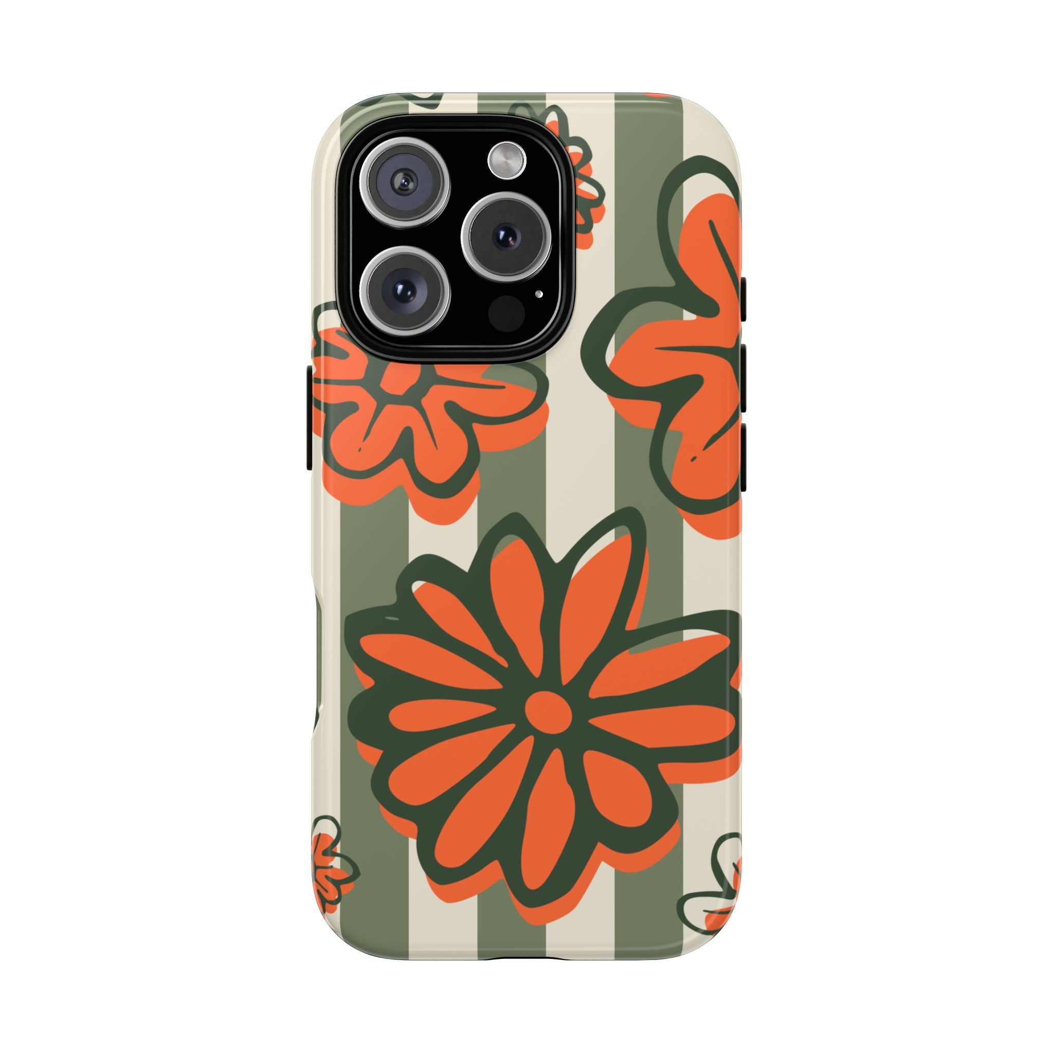 Floral Tough Phone Case - Trendy Protector for Pet Lovers, Super Cute Gift, Floral Design, Stylish Phone Cover, Unique Accessory