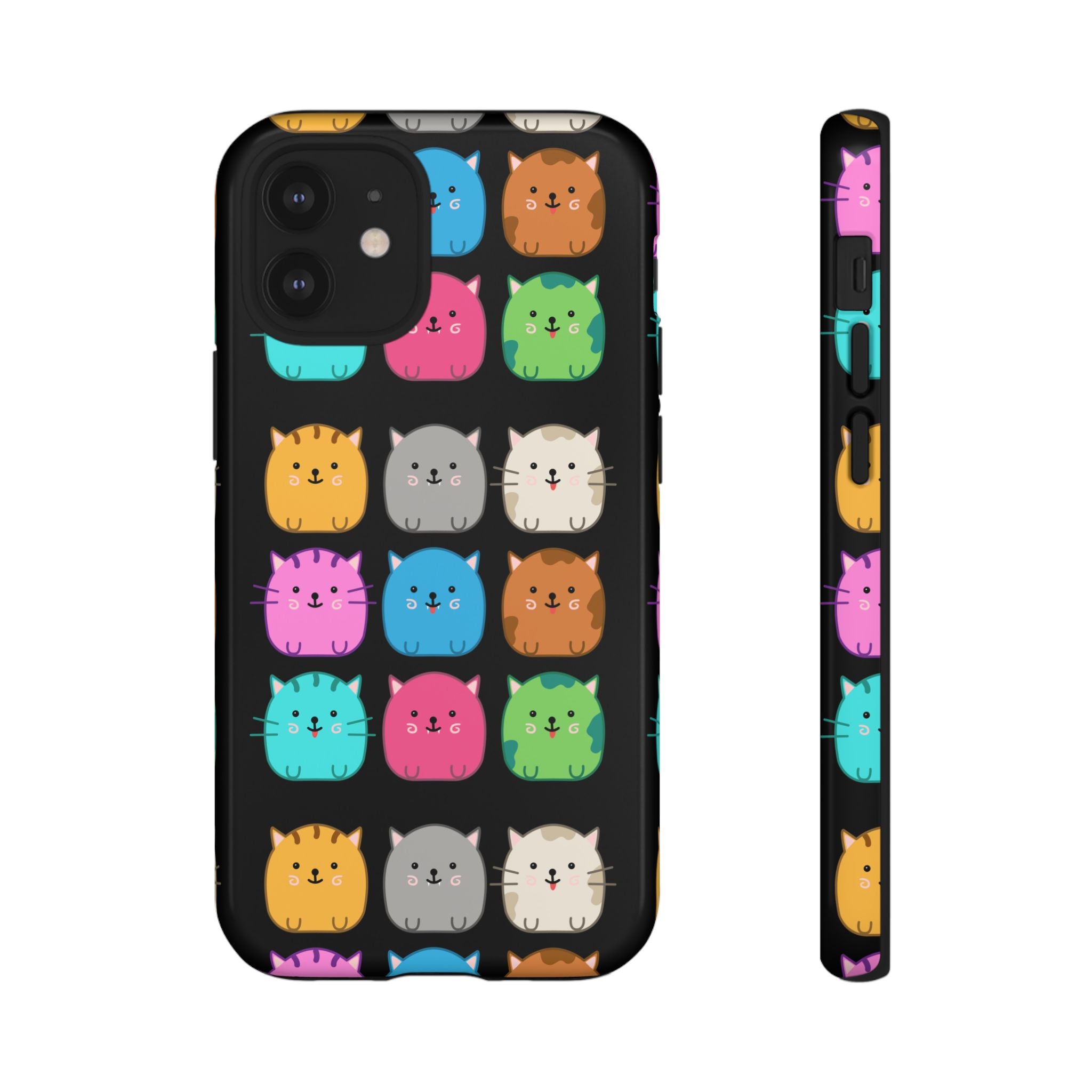 Cute Cat Phone Case, Kawaii Animal Lover Gift, Tough Phone Cover for Kids and Adults, Fun Cat Designs for Birthdays, Pet Lovers