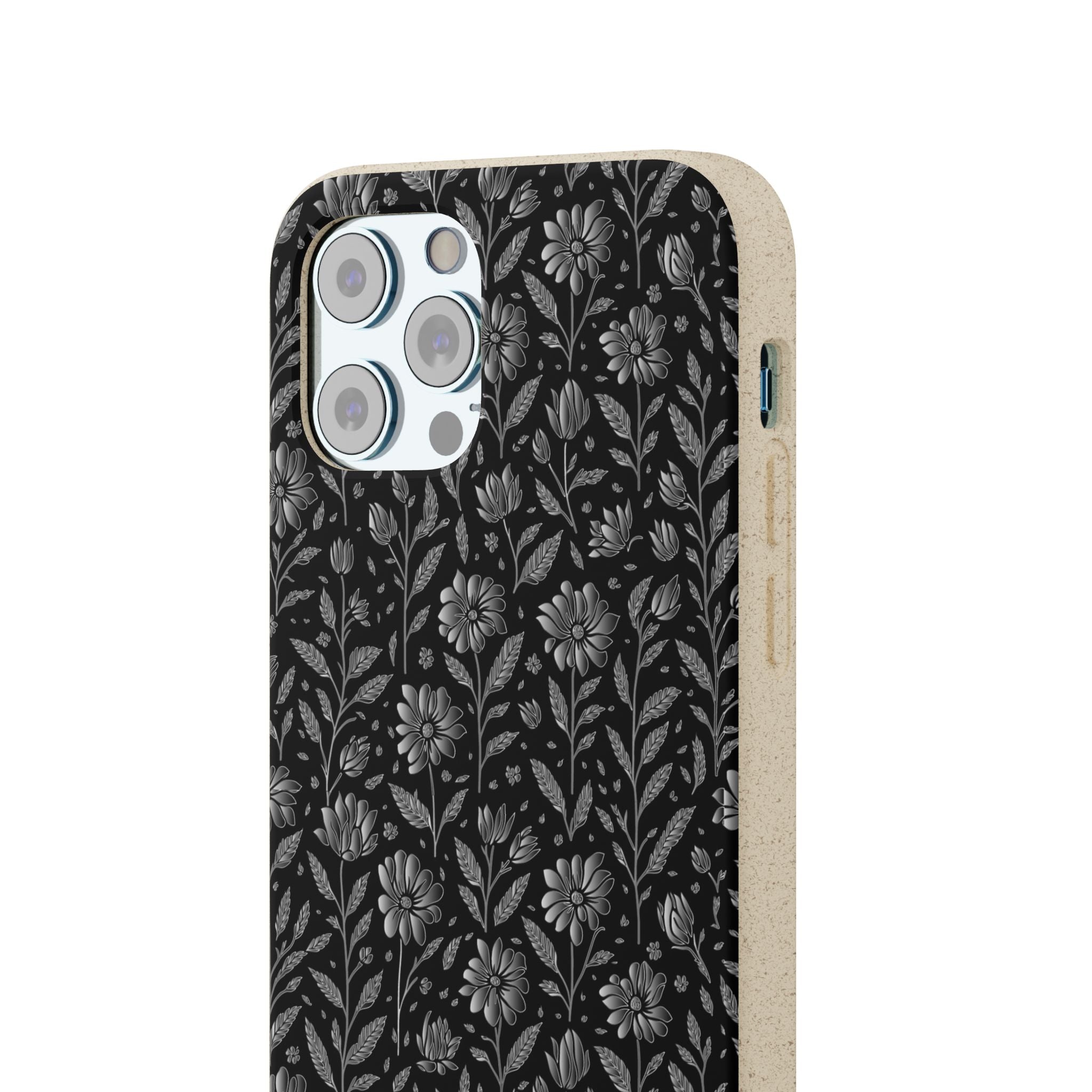 Eco-Friendly Floral Phone Case, Biodegradable iPhone Case, Sustainable Fashion Accessory, Nature Lover Gift, Eco-Conscious Phone Cover