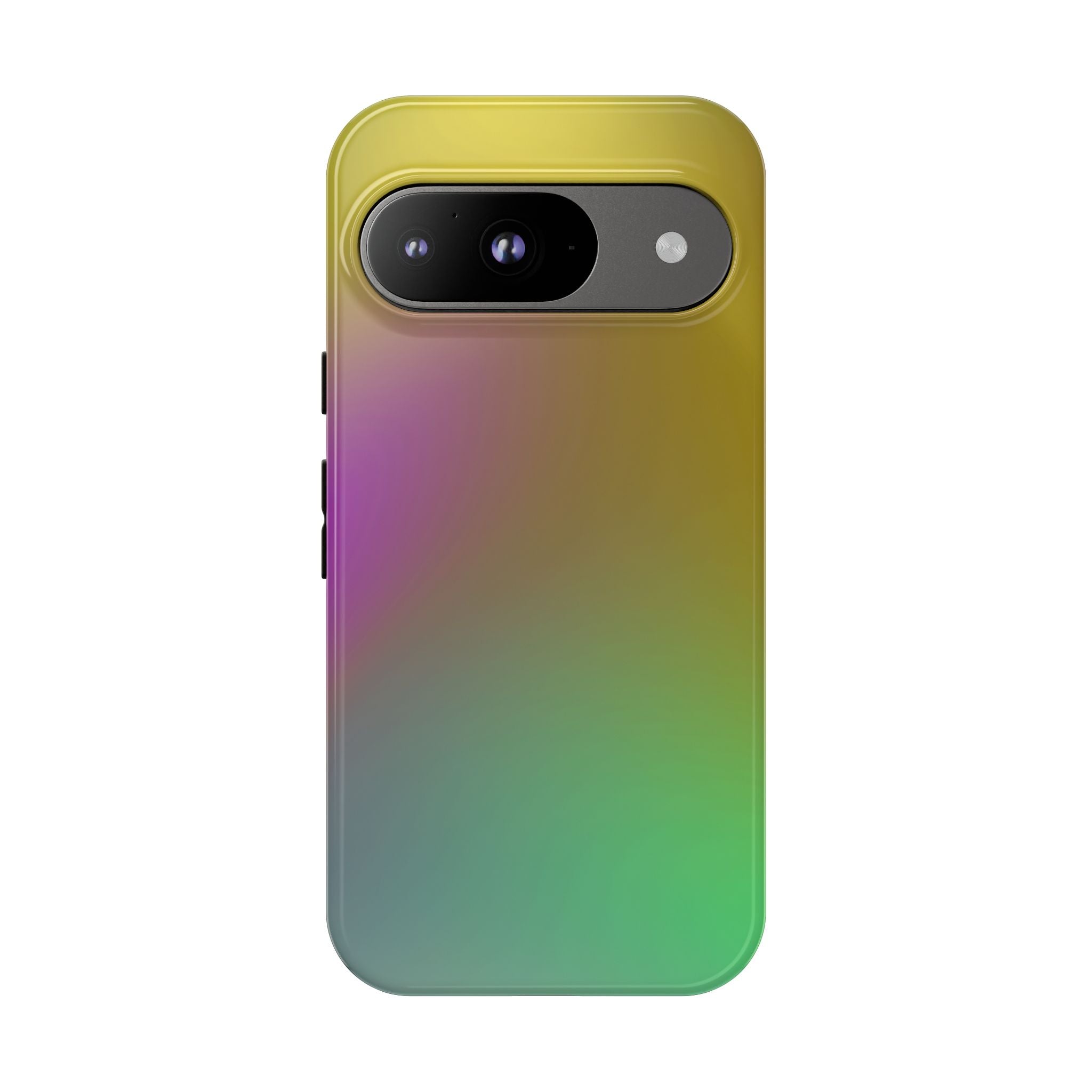 Vibrant Phone Case, Tough Cases, Colorful Phone Cover, Durable Mobile Case, Yellow Green Gradient Design