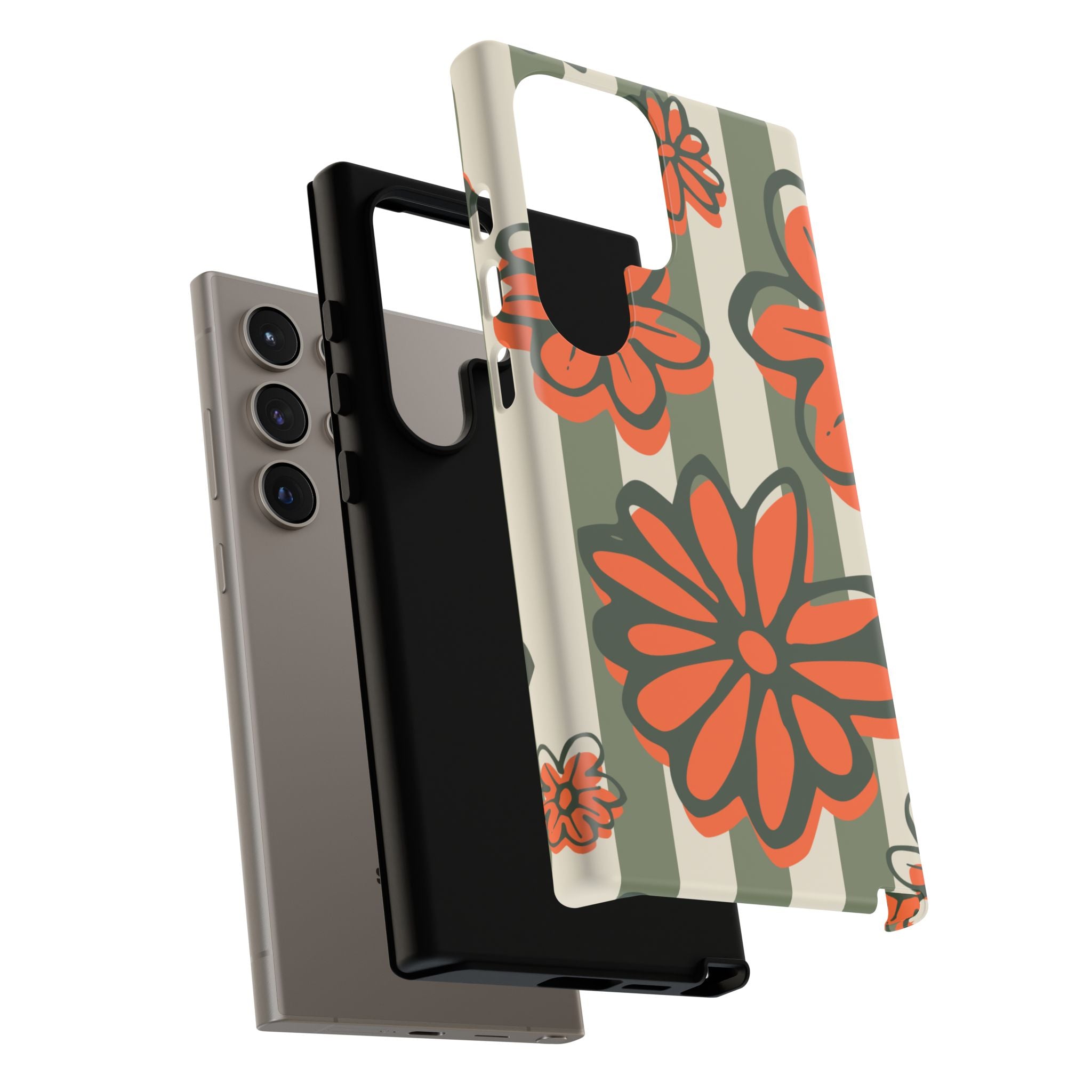Floral Tough Phone Case - Trendy Protector for Pet Lovers, Super Cute Gift, Floral Design, Stylish Phone Cover, Unique Accessory