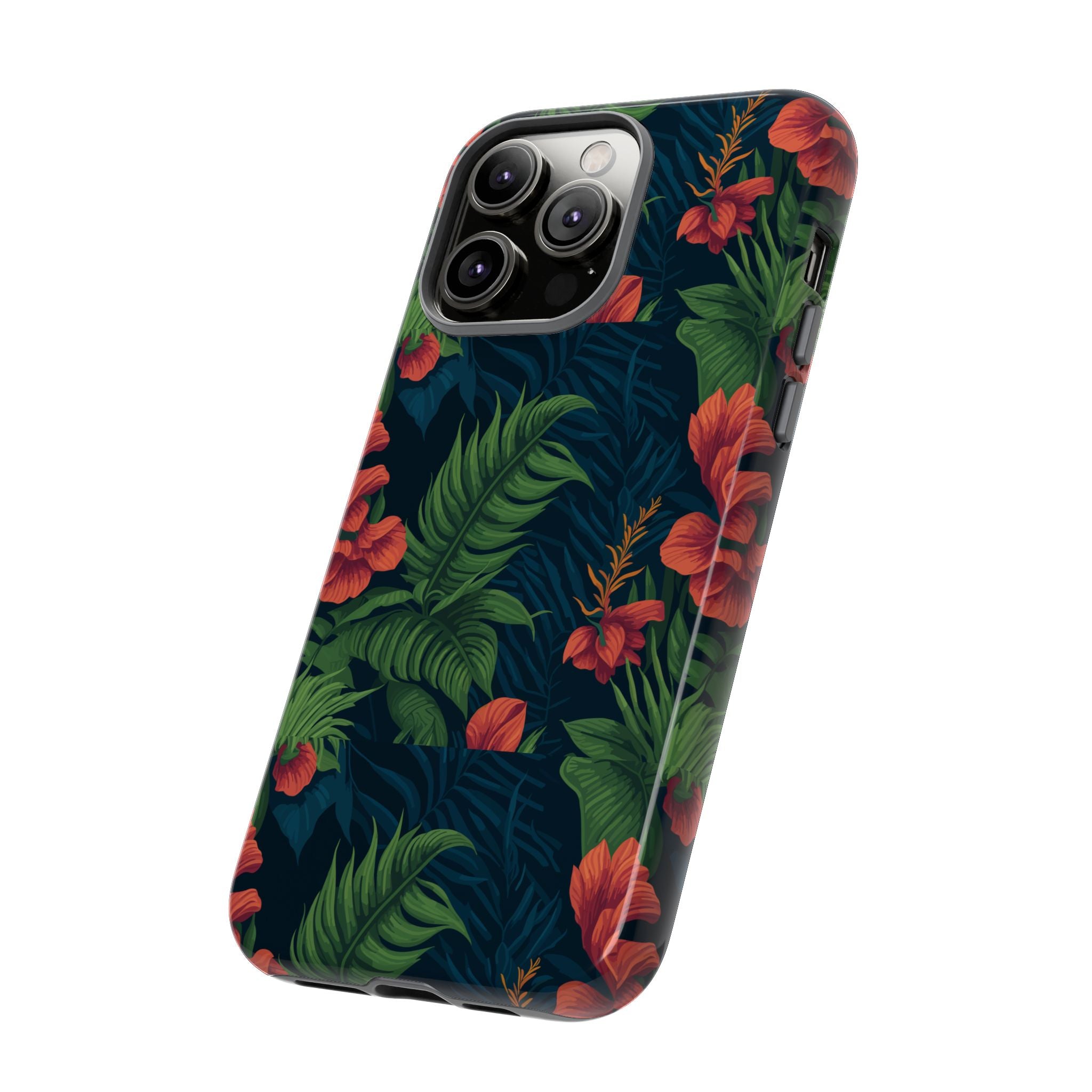 Tropical Phone Case with Floral Design, Eco-Friendly Protection for Summer Vibes, Ideal Gift for Nature Lovers, Vibrant Background