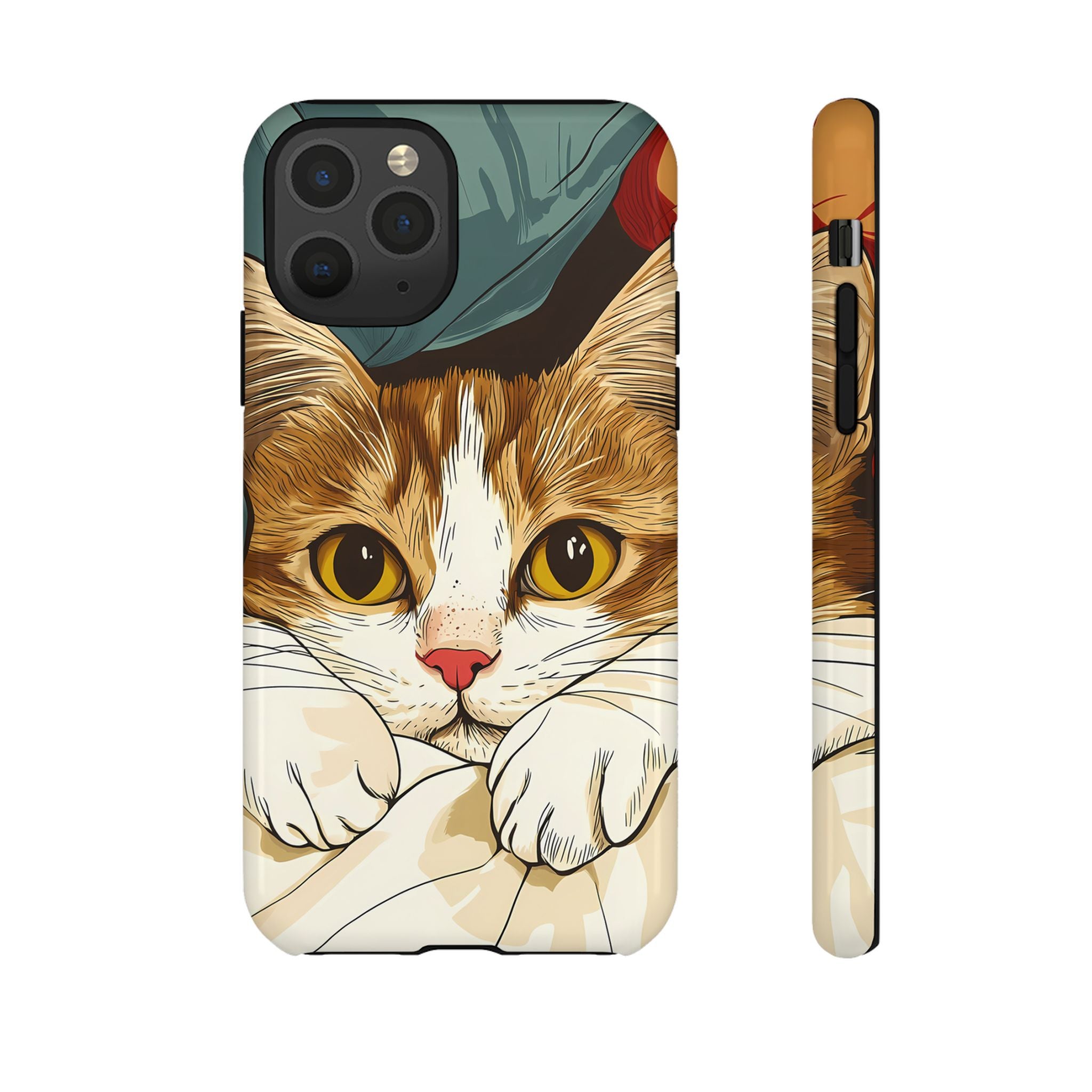 Cute Cat Phone Case - Ideal for Cat Lovers, Pet Owners, Birthday Gifts, Smartphone Accessories, Funny Pet Humor