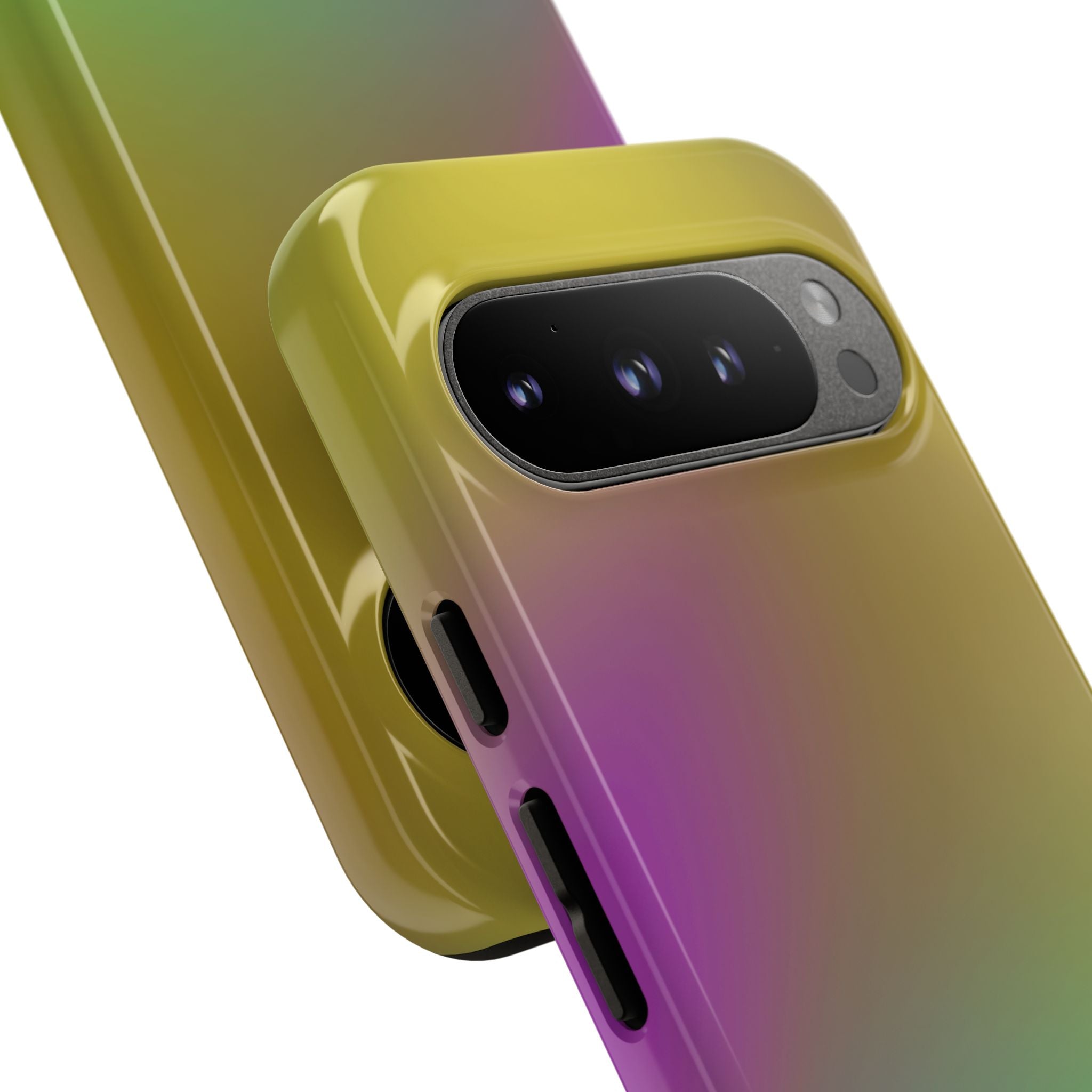 Vibrant Phone Case, Tough Cases, Colorful Phone Cover, Durable Mobile Case, Yellow Green Gradient Design
