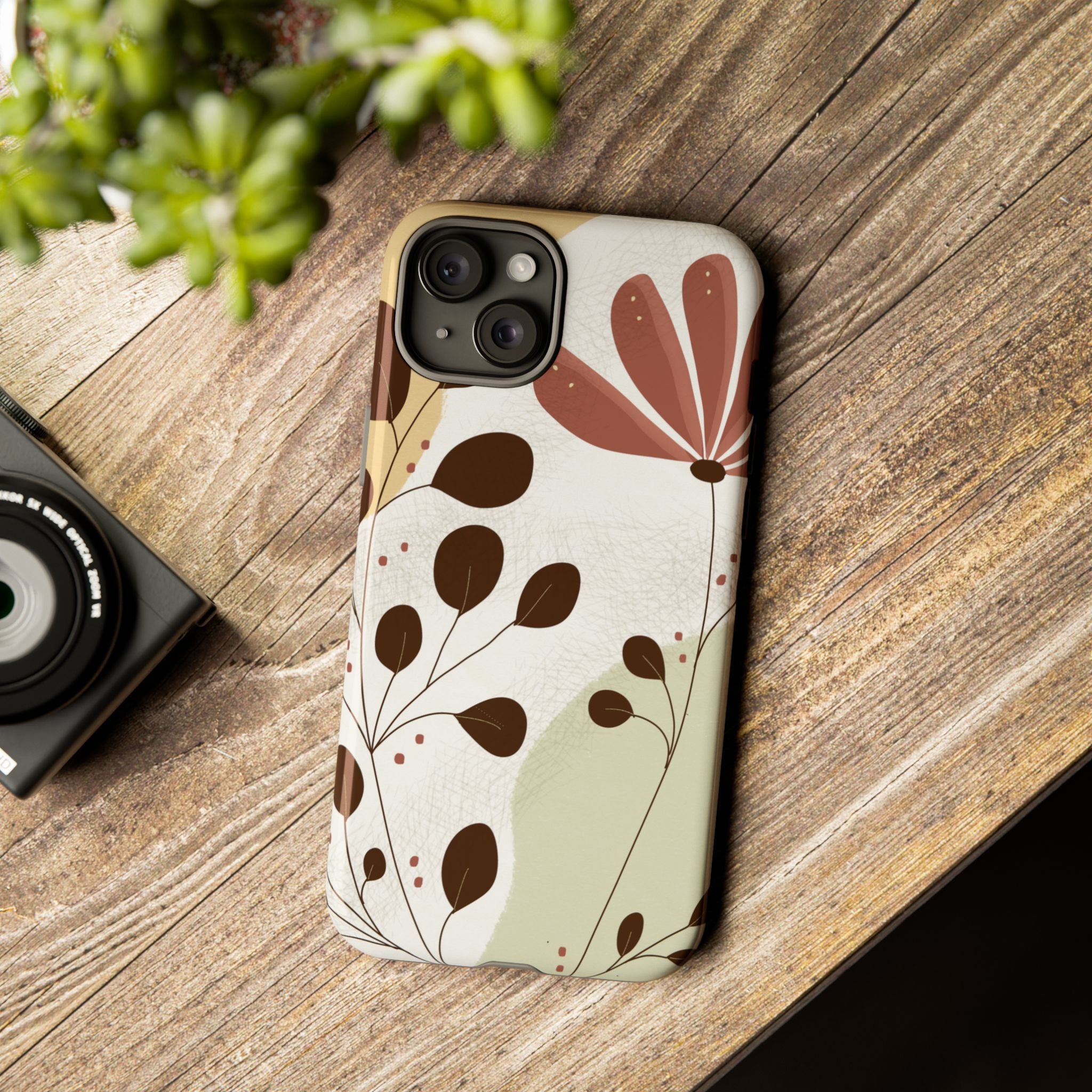 Floral Phone Case - Stylish Tough Cases for Women, Trendy Phone Cover, Gift for Her, Birthday Present, Everyday Use