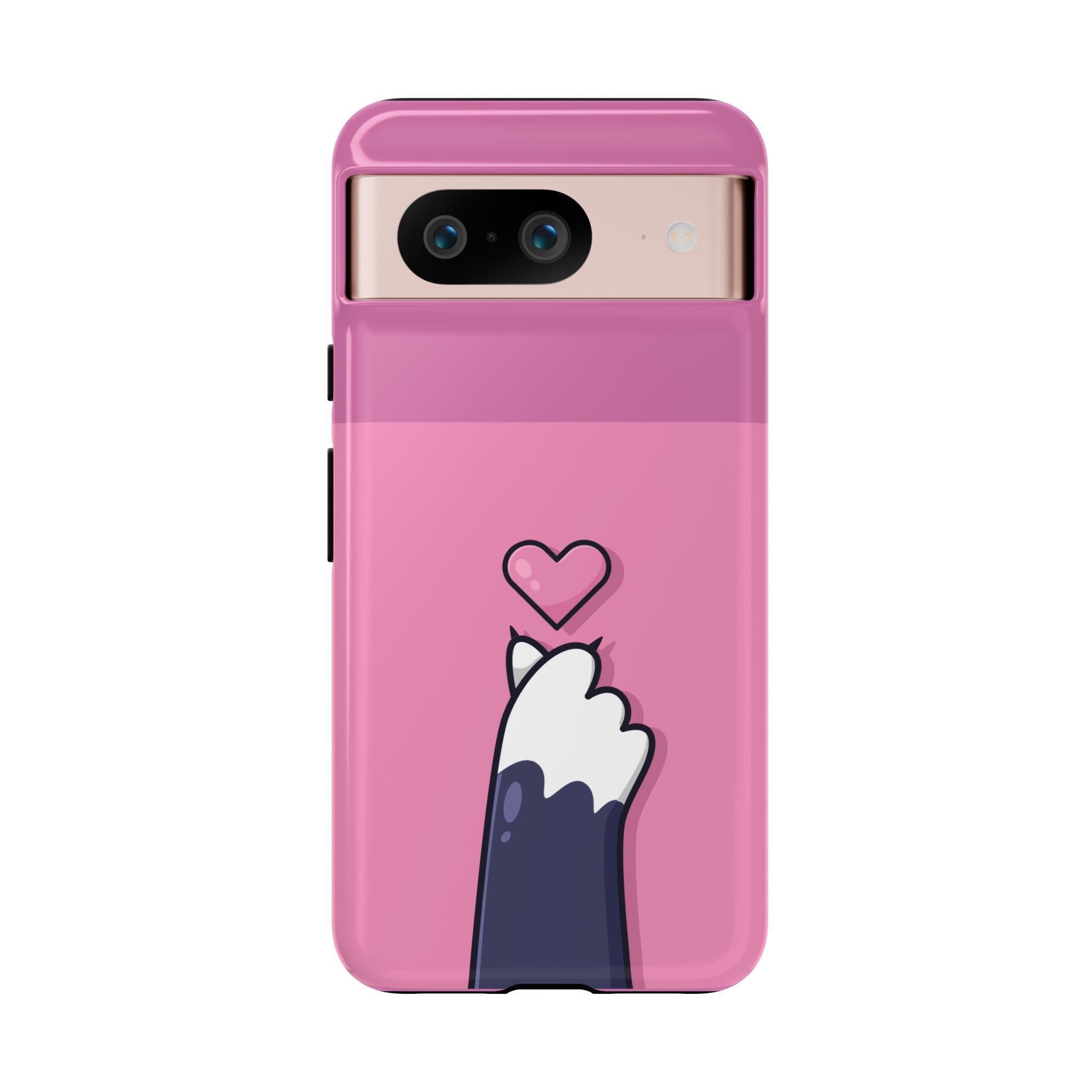 Cute Cat Paw Phone Case, Playful Pet Lover Gift, Animal Print Phone Cover, Heart Design Case, Fun Feminine Case, Kawaii Style