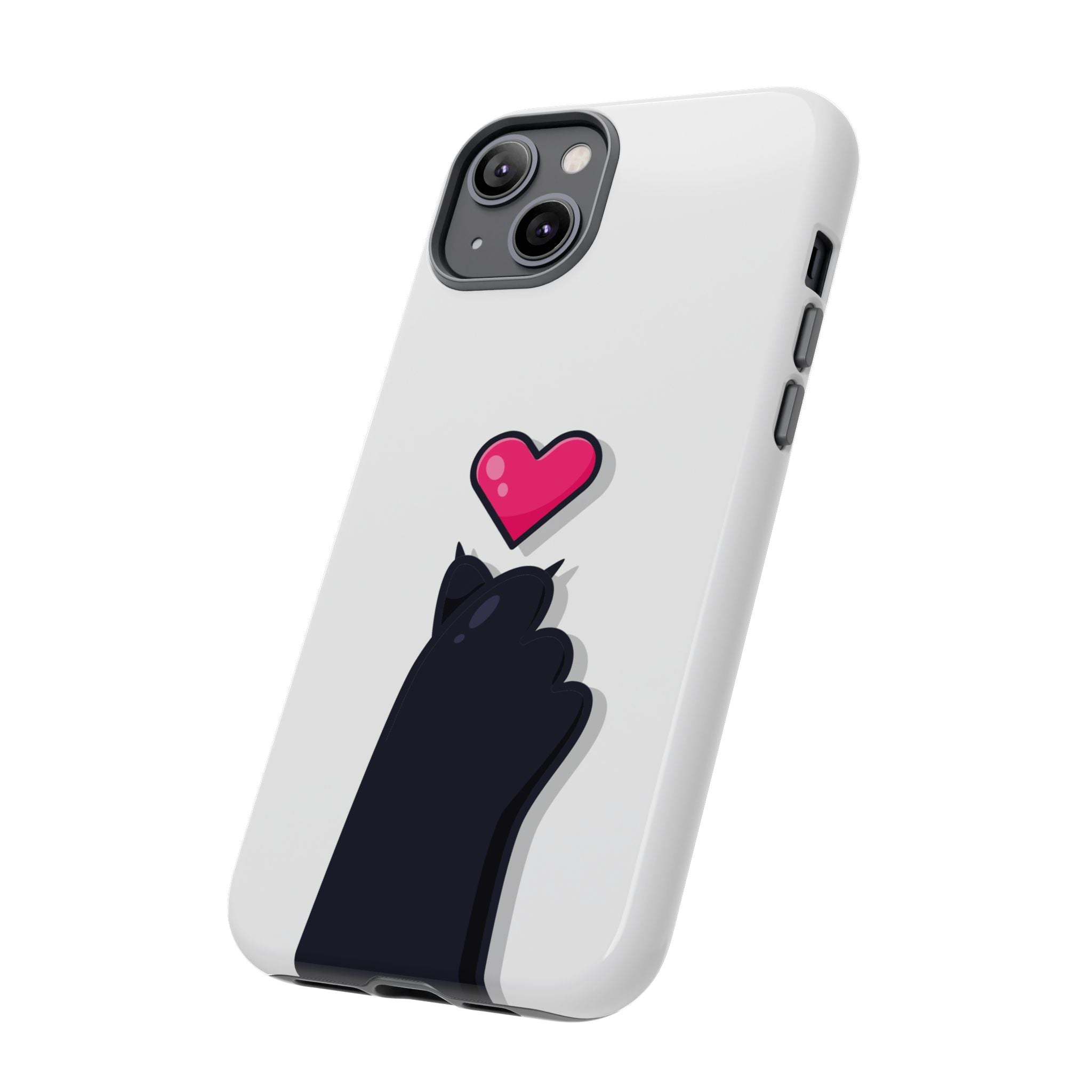 Cute Cat Love Phone Case, Tough Cell Phone Cover, Animal Lover Gifts, Pet Parent Accessories, Valentine's Day Essentials