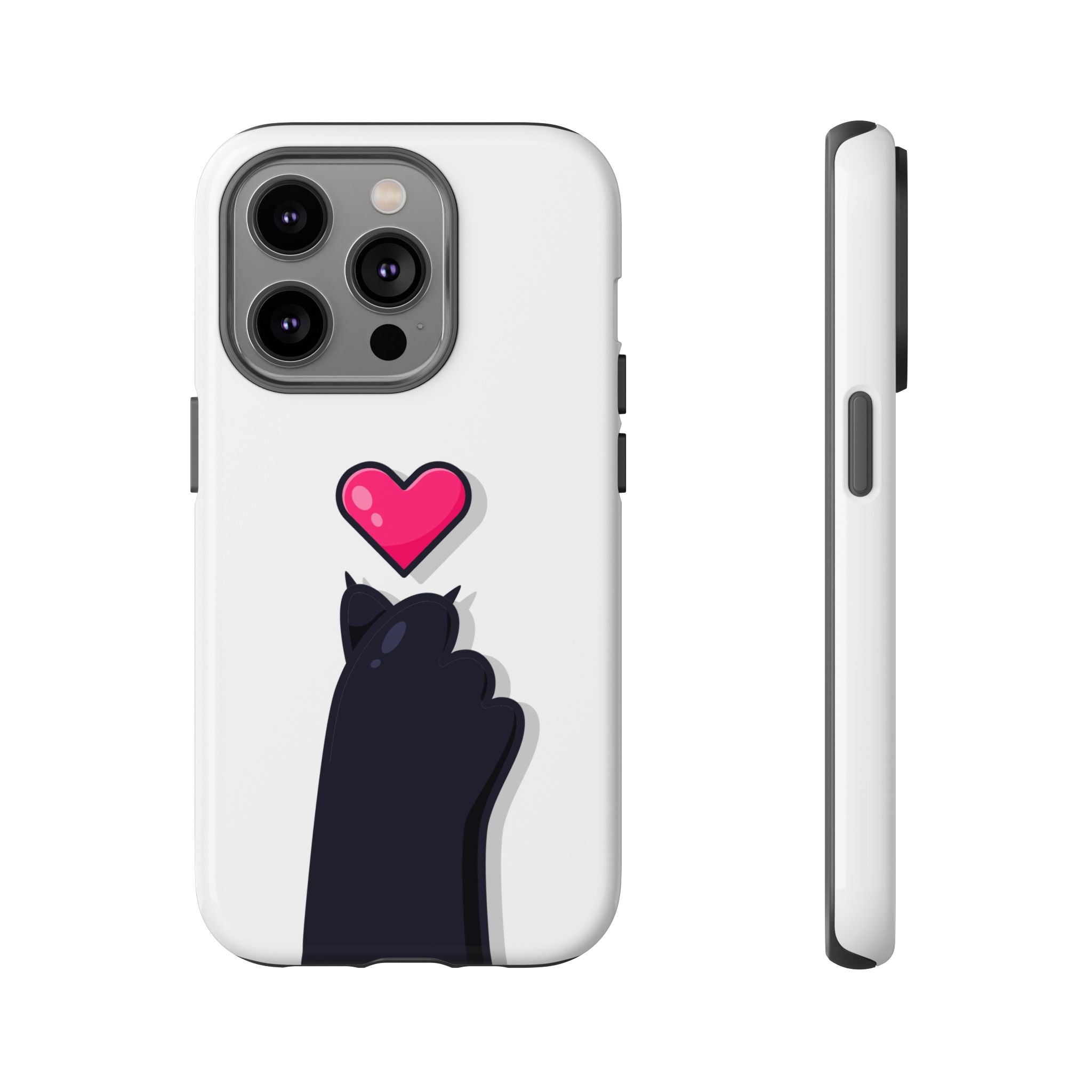 Cute Cat Love Phone Case, Tough Cell Phone Cover, Animal Lover Gifts, Pet Parent Accessories, Valentine's Day Essentials