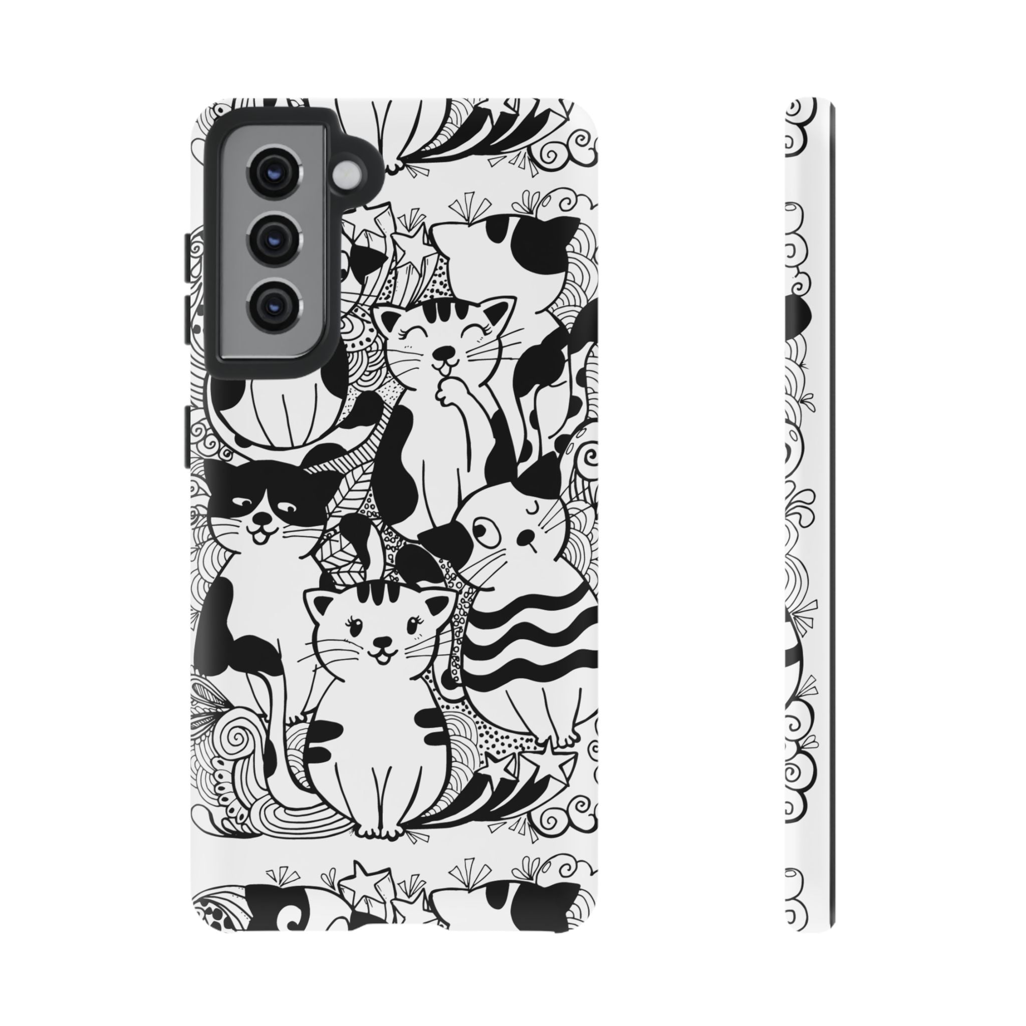 Cat-Themed Phone Case, Cute Cat Art, Pet Lover Gift, Birthday Present, Unique Cat Decor, Fun Tech Accessories, Animal Lover Case