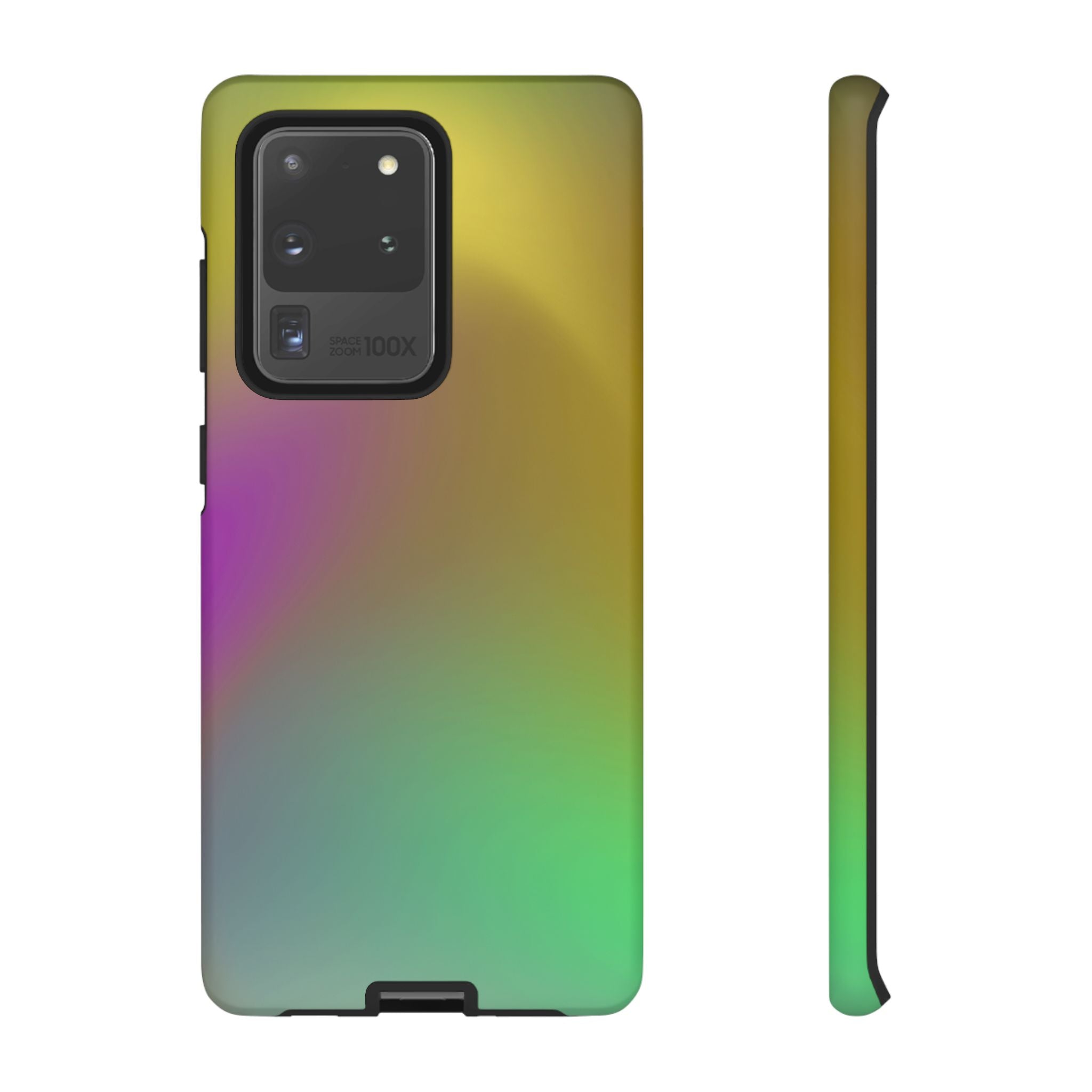 Vibrant Phone Case, Tough Cases, Colorful Phone Cover, Durable Mobile Case, Yellow Green Gradient Design