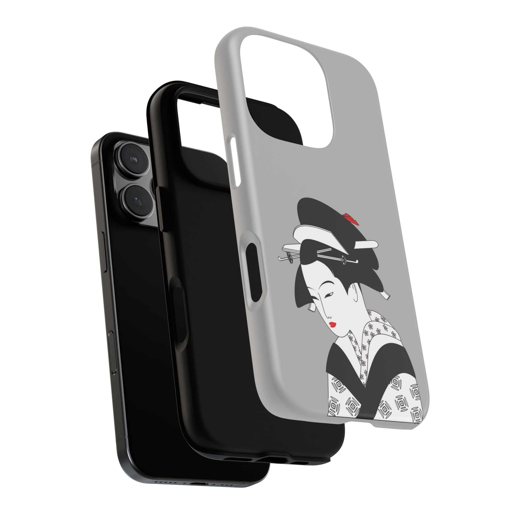 Stylish Phone Case with Japanese Geisha Design, Tough Phone Case, Cute Phone Cover, Japanese Art, Ethnic Style
