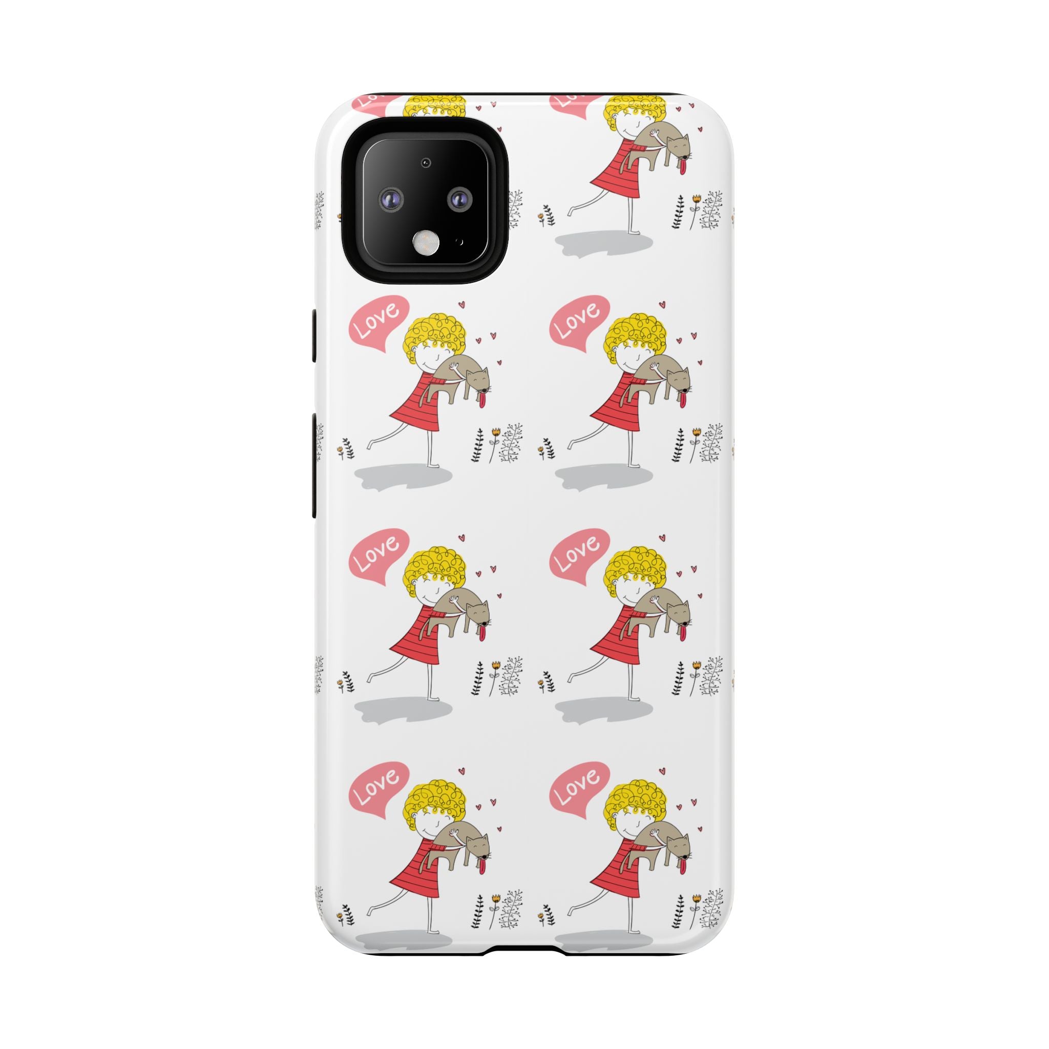 Love-Themed Phone Case | Cute Pet Lover Accessory, Perfect Gift for Birthdays, Anniversaries, Animal Lovers, Valentine's Day