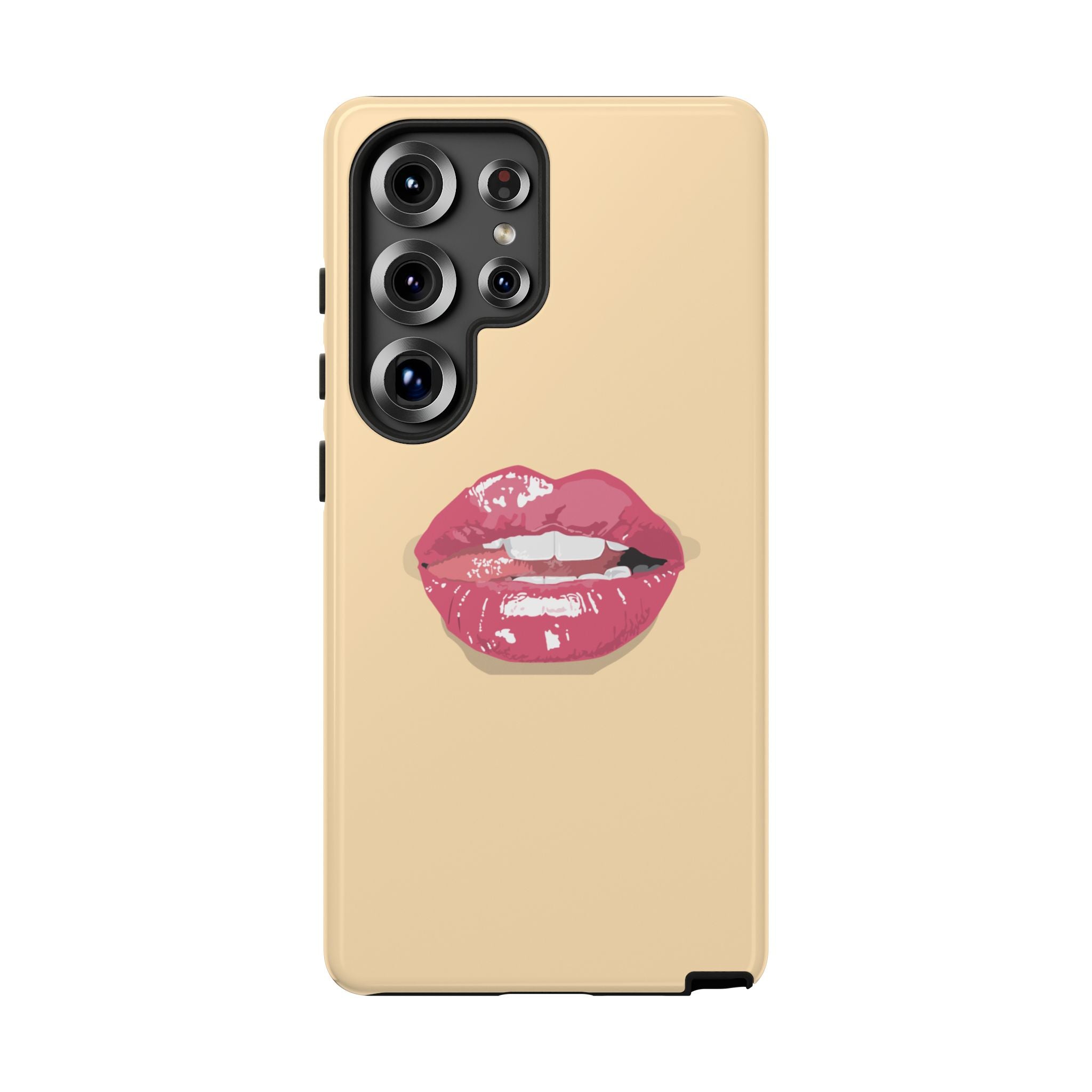 Stylish Phone Case with Lip Print, Trendy Mobile Cover, Fashion Accessory, Gift for Her, Cute Cell Phone Case