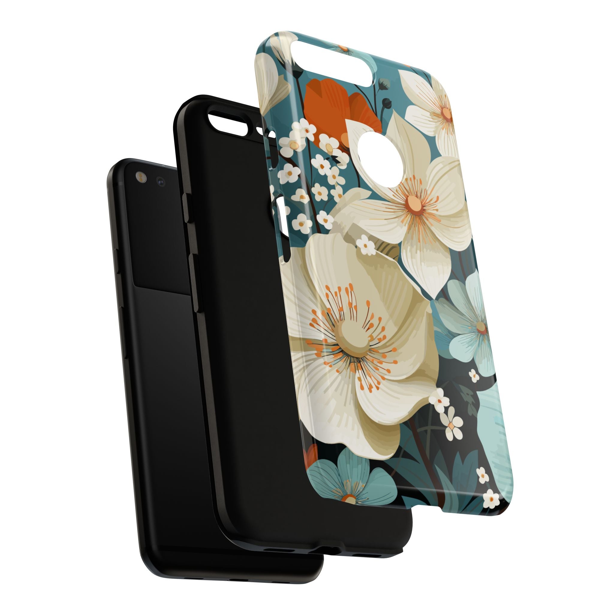 Floral Phone Case, Stylish Tough Cases with Botanical Design, Flower Print Phone Cover, Gifts for Nature Lovers, Eco-Friendly Mobile Cover
