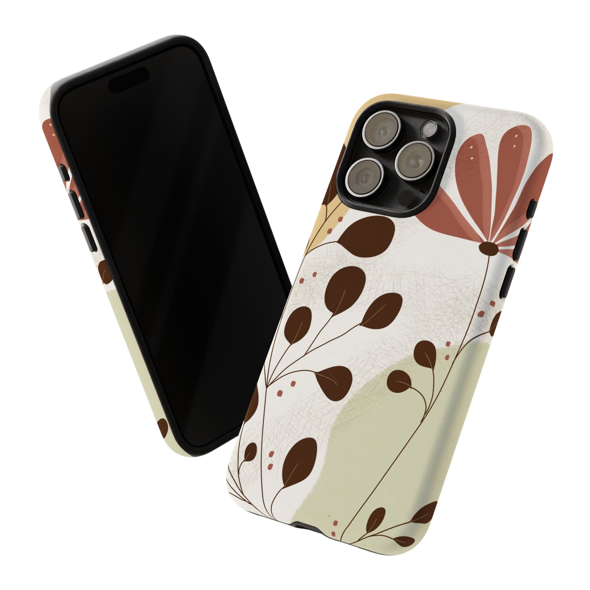 Floral Phone Case - Stylish Tough Cases for Women, Trendy Phone Cover, Gift for Her, Birthday Present, Everyday Use
