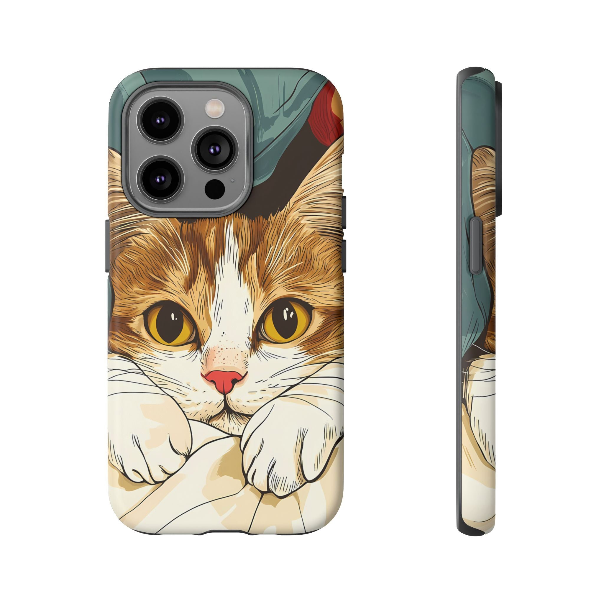 Cute Cat Phone Case - Ideal for Cat Lovers, Pet Owners, Birthday Gifts, Smartphone Accessories, Funny Pet Humor