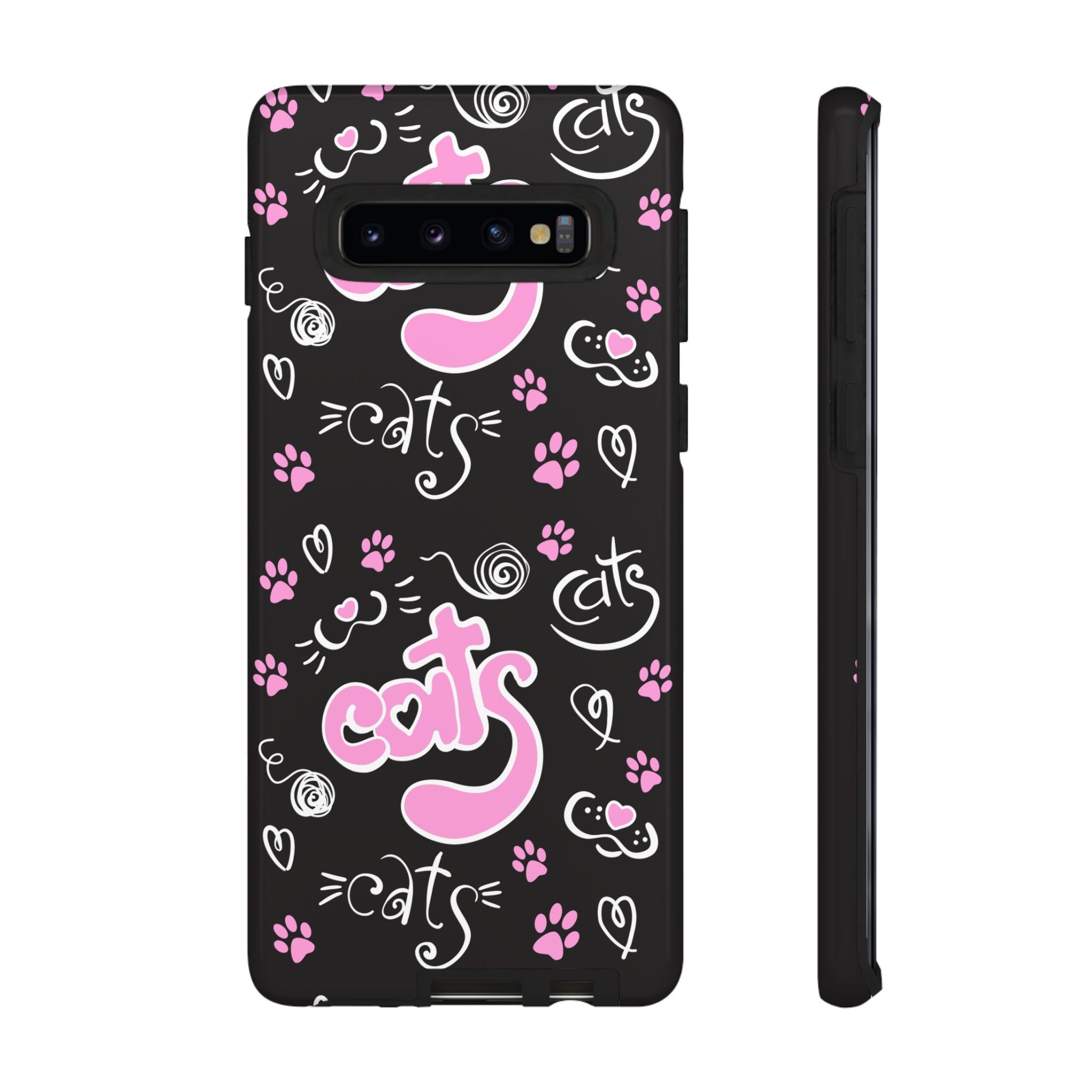 Cute Cat Print Phone Cases, Tough Cases for Cat Lovers, Pet Phone Cover, Gift for Cat Moms, Stylish Phone Accessories