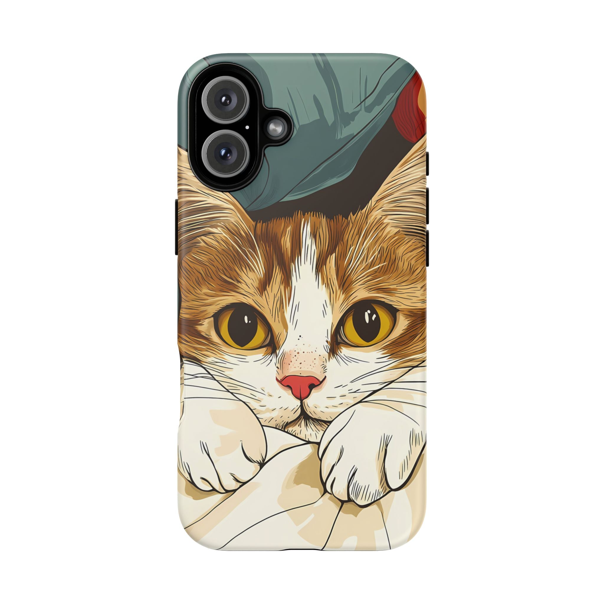 Cute Cat Phone Case - Ideal for Cat Lovers, Pet Owners, Birthday Gifts, Smartphone Accessories, Funny Pet Humor