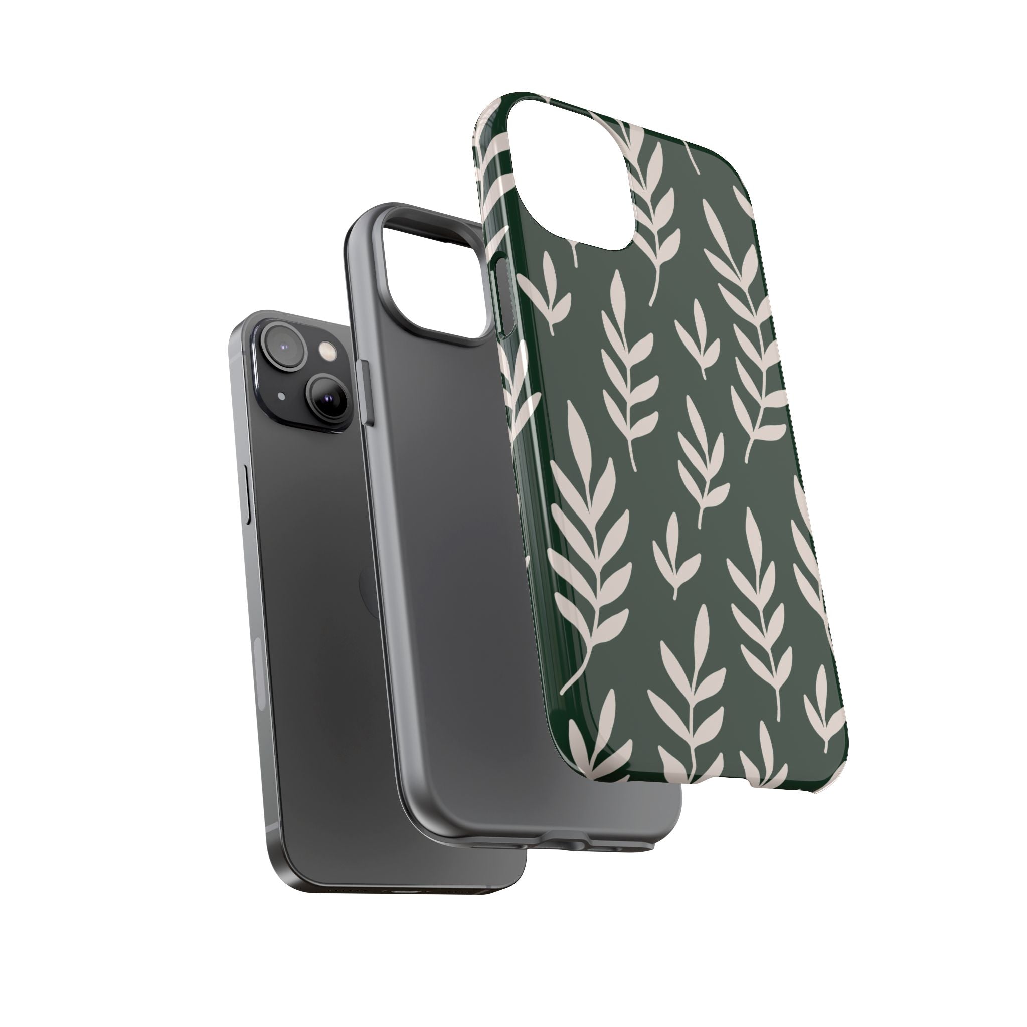 Leafy Phone Case, Tough Cases for Nature Lovers, Green Leaf Design, Eco-Friendly, Stylish Mobile Cover, Gift for Her