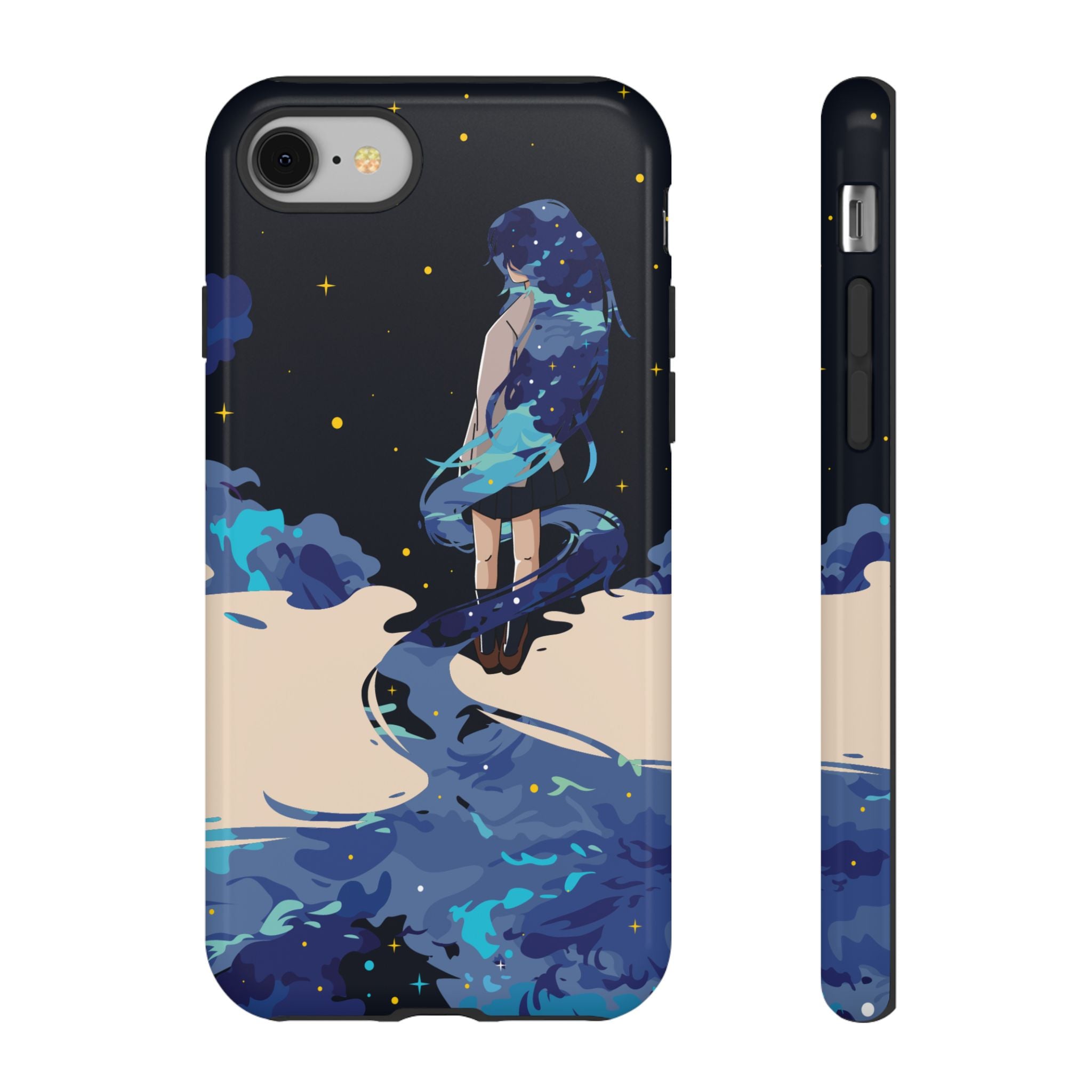Galaxy-Inspired Phone Case, Celestial Design, Tough Phone Cover, Gift for Space Lovers, Artsy Accessories, Unique Merchandise