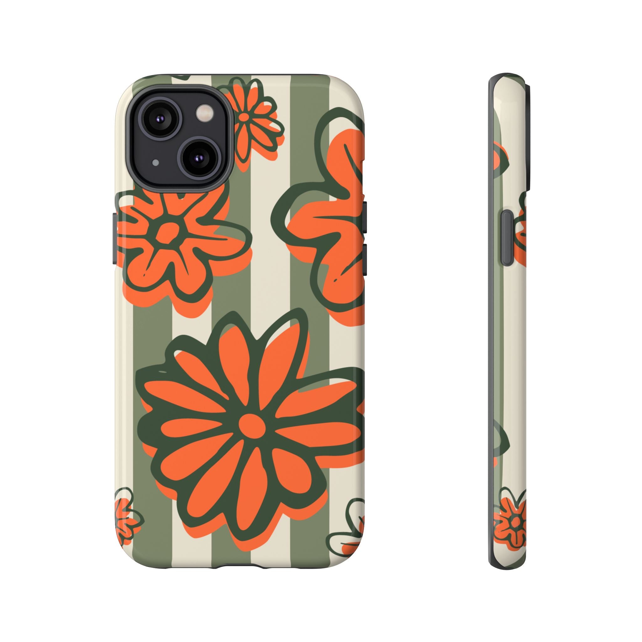 Floral Tough Phone Case - Trendy Protector for Pet Lovers, Super Cute Gift, Floral Design, Stylish Phone Cover, Unique Accessory