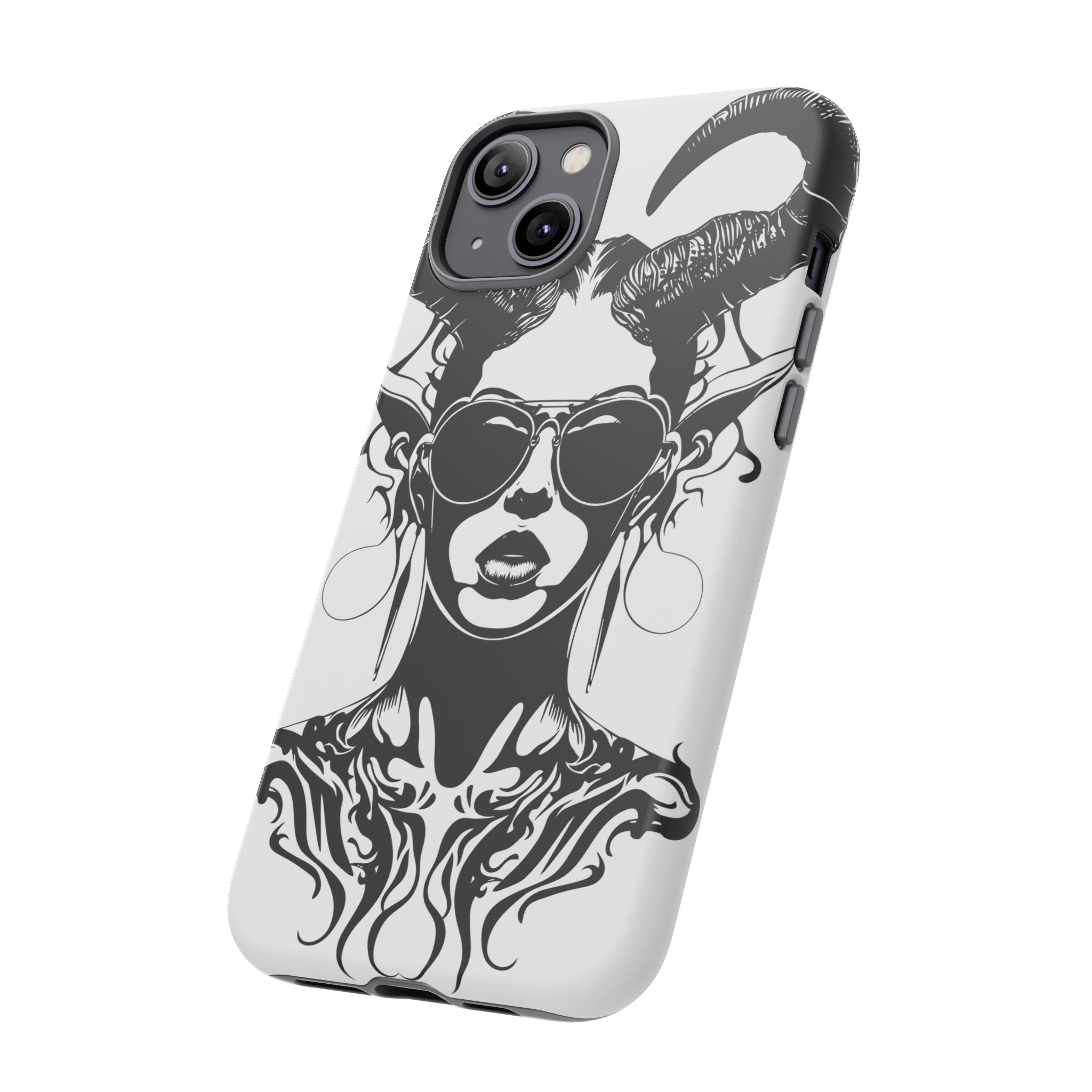 Tough Cases: Stylish Phone Case with Edgy Design, Protective Cover, Gift for Her, Trendy Accessories, Unique Art, Holiday Present
