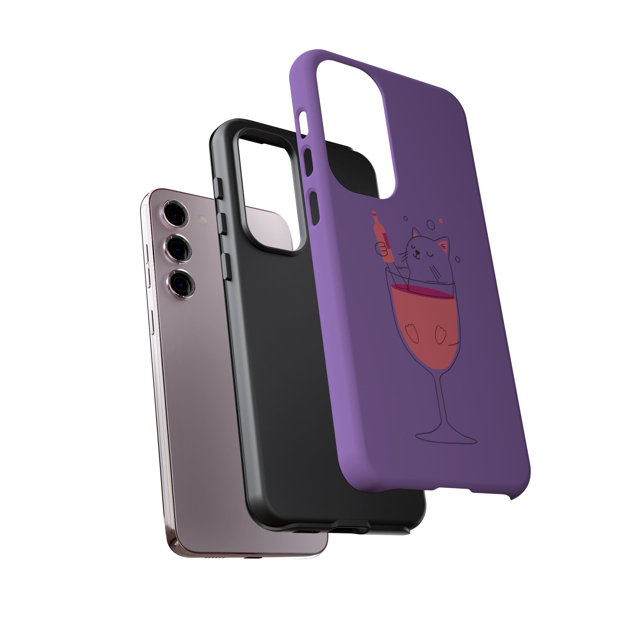 Cute Cat Phone Case, Fun Gift for Cat Lovers, Colorful Phone Cover, Pet Lover Accessory, Unique Cat Themed Case