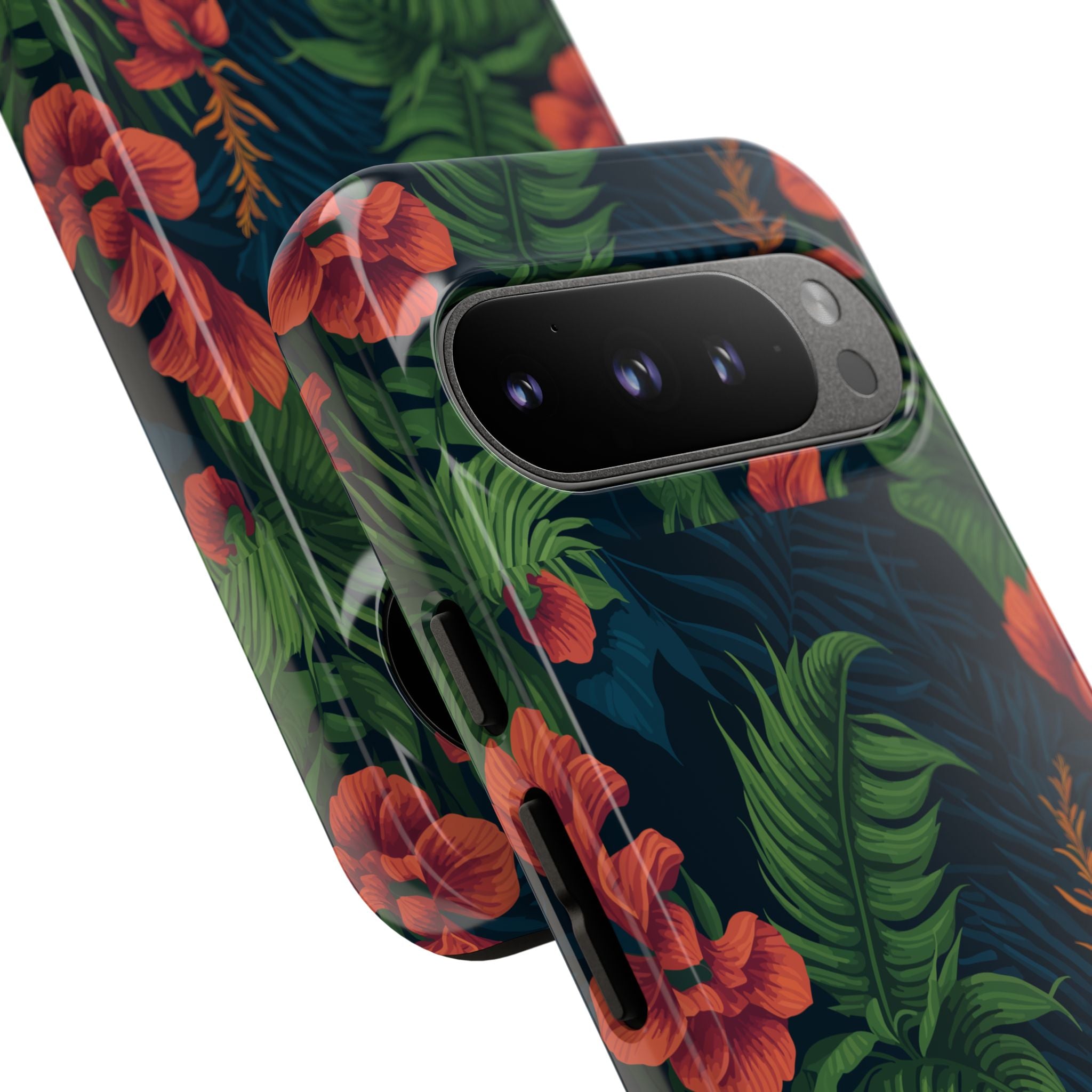 Tropical Phone Case with Floral Design, Eco-Friendly Protection for Summer Vibes, Ideal Gift for Nature Lovers, Vibrant Background