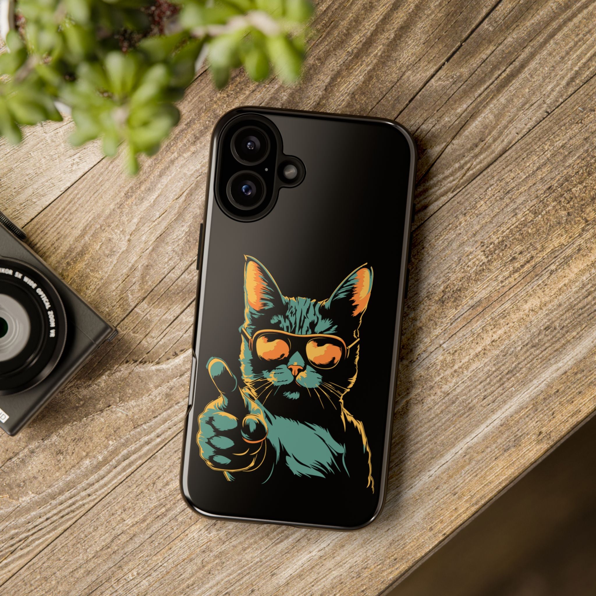 Cool Cat Phone Case, Stylish Phone Cover, Pet Lover Gift, Cute Cat Design, Fun Cat Accessories