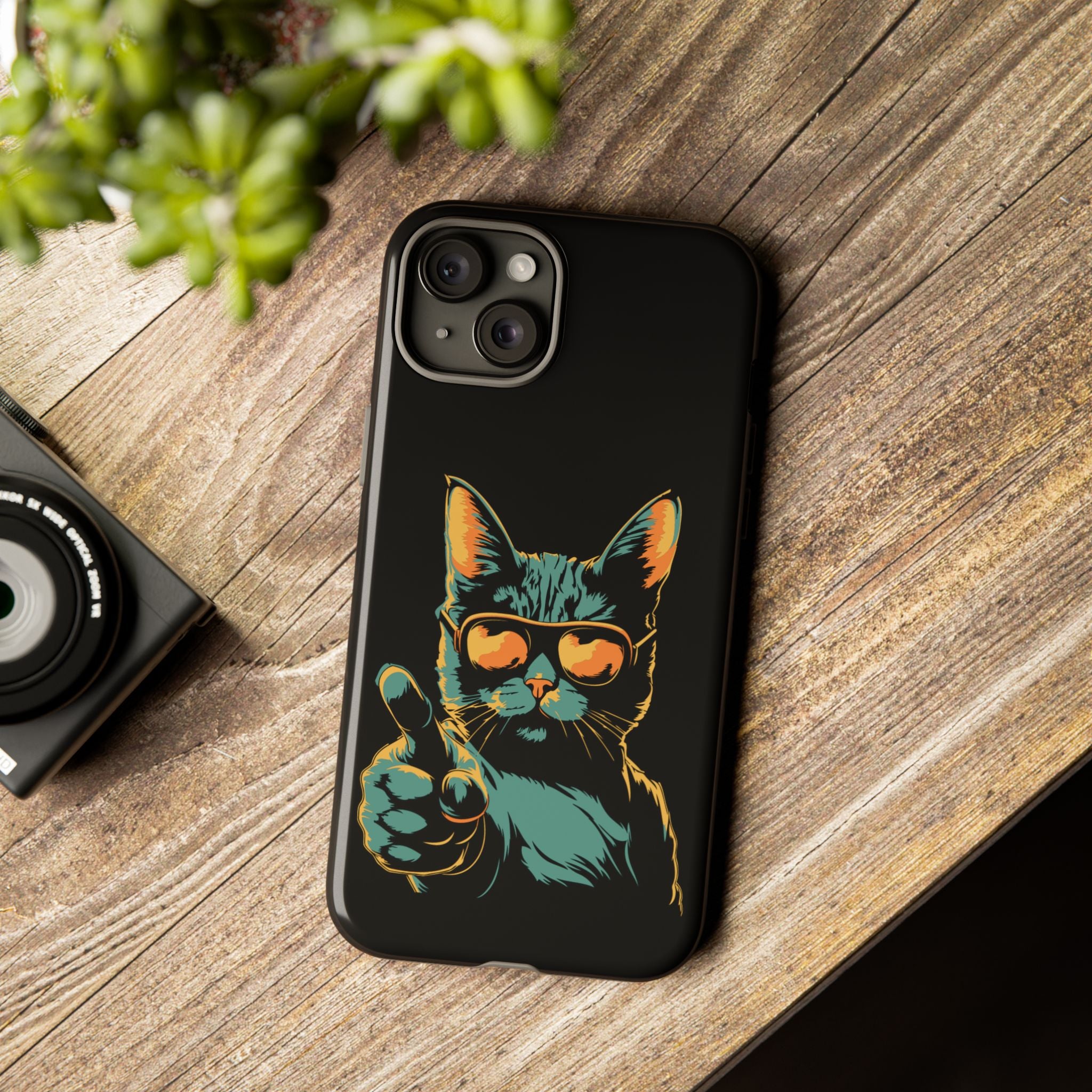 Cool Cat Phone Case, Stylish Phone Cover, Pet Lover Gift, Cute Cat Design, Fun Cat Accessories