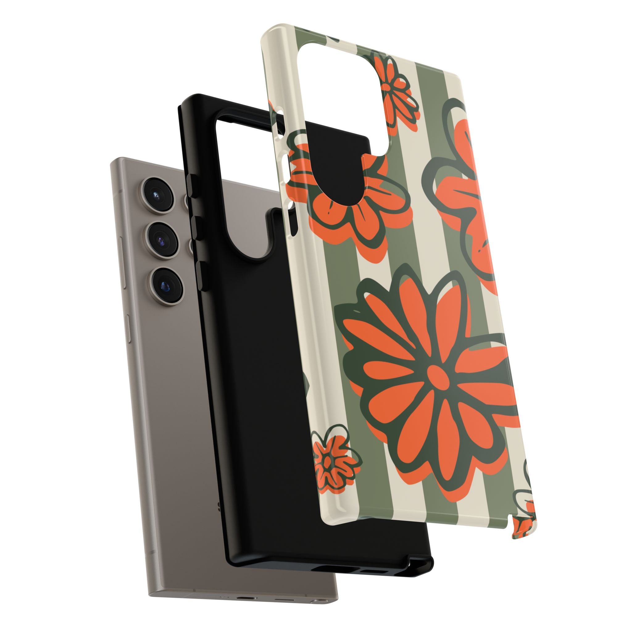 Floral Tough Phone Case - Trendy Protector for Pet Lovers, Super Cute Gift, Floral Design, Stylish Phone Cover, Unique Accessory